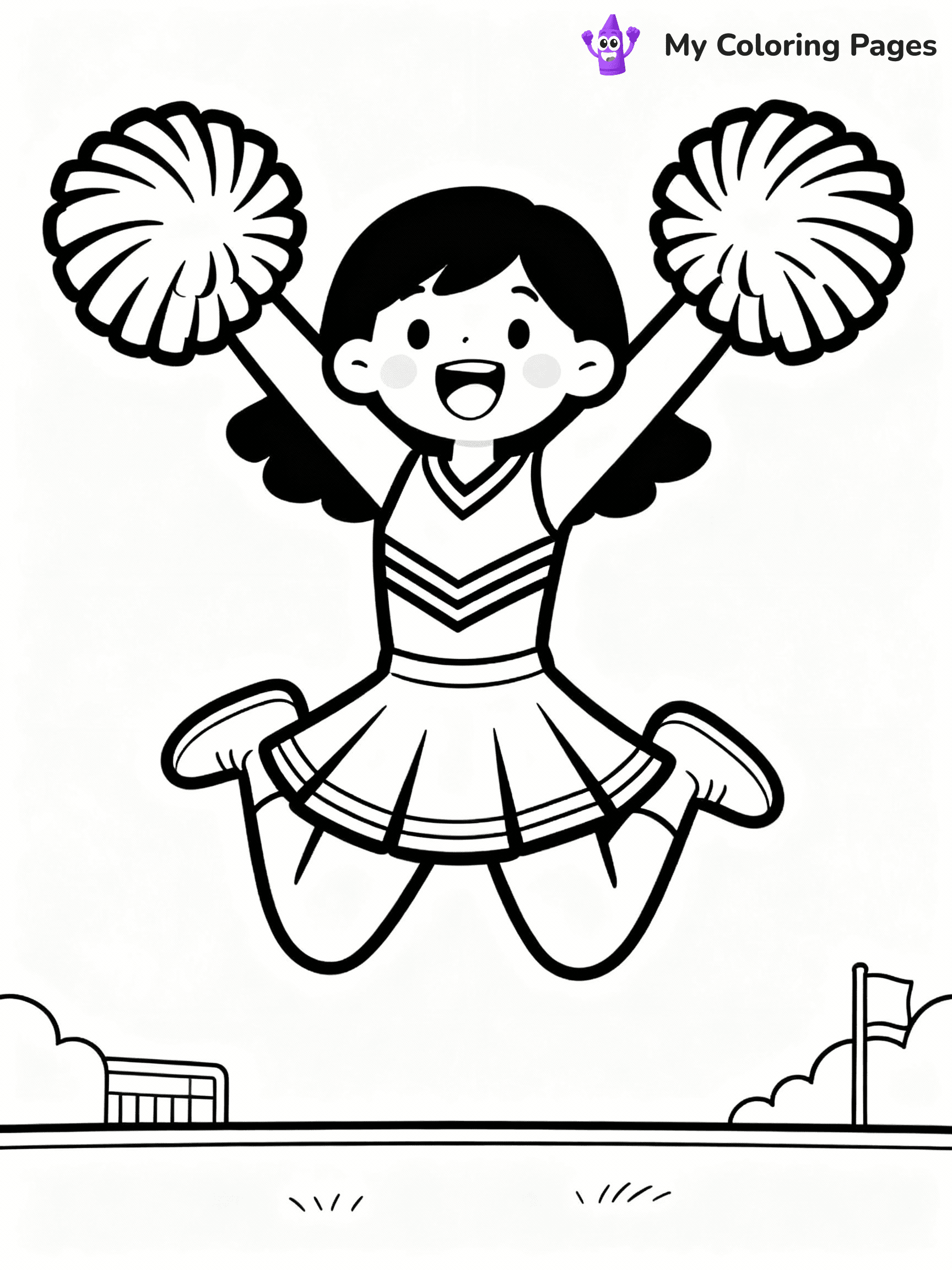 Cheerleader Coloring Pages - 9