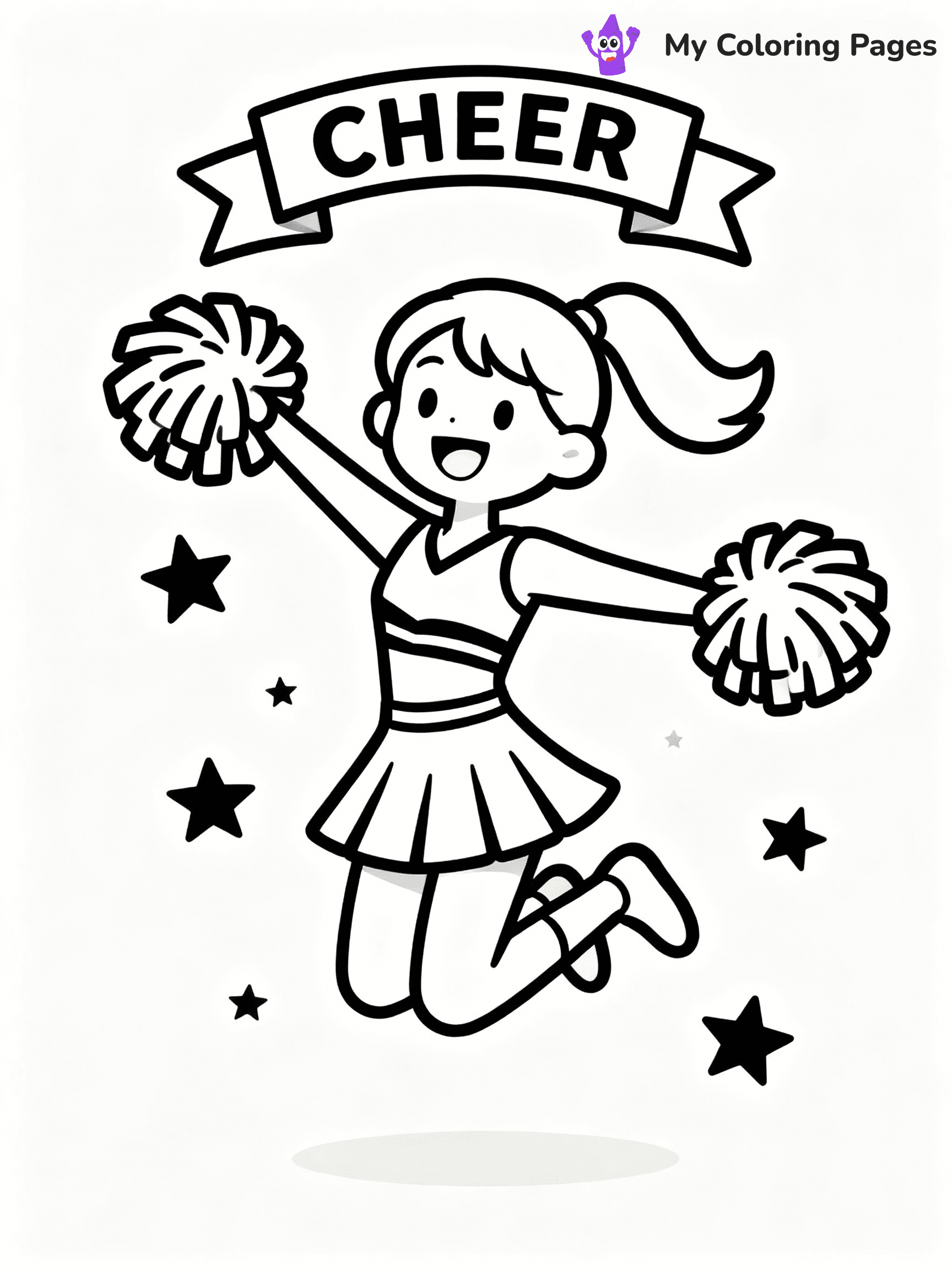 Cheerleader Coloring Pages - 5