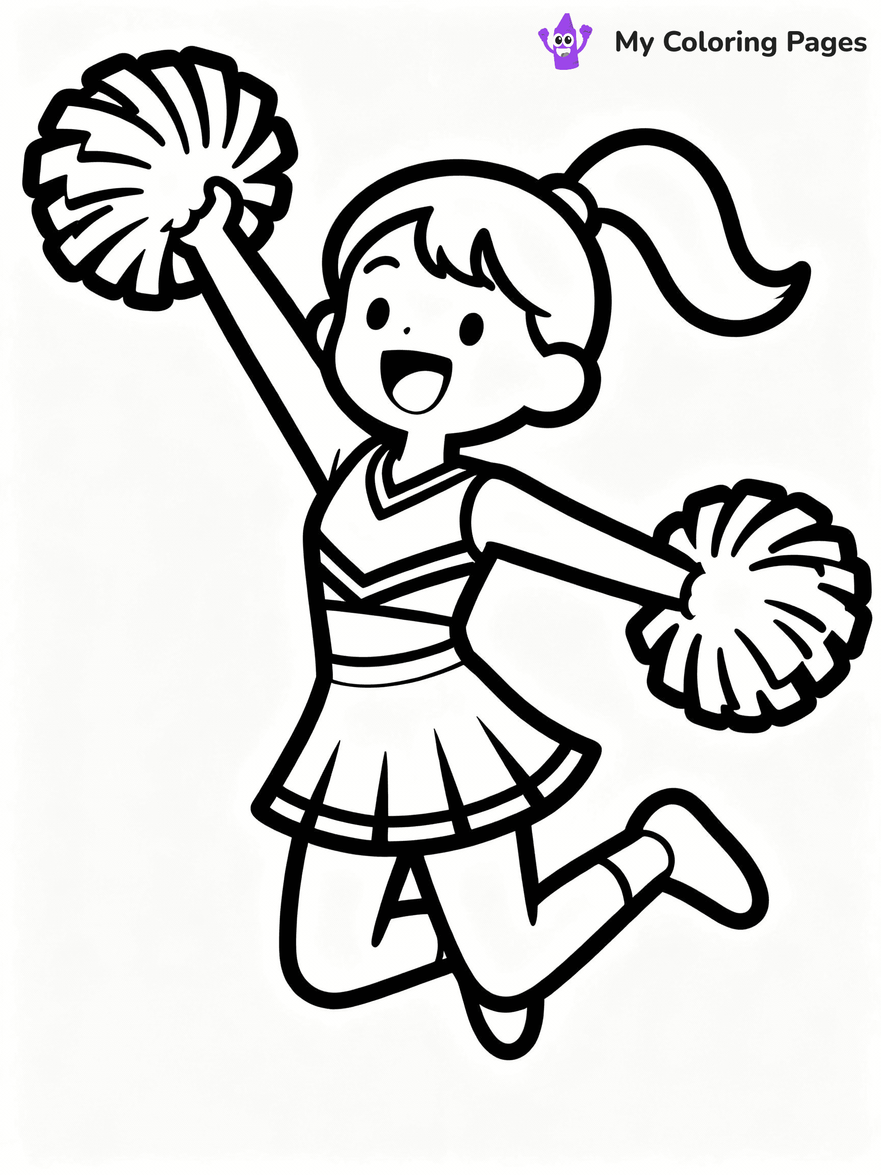 Cheerleader Coloring Pages - 2