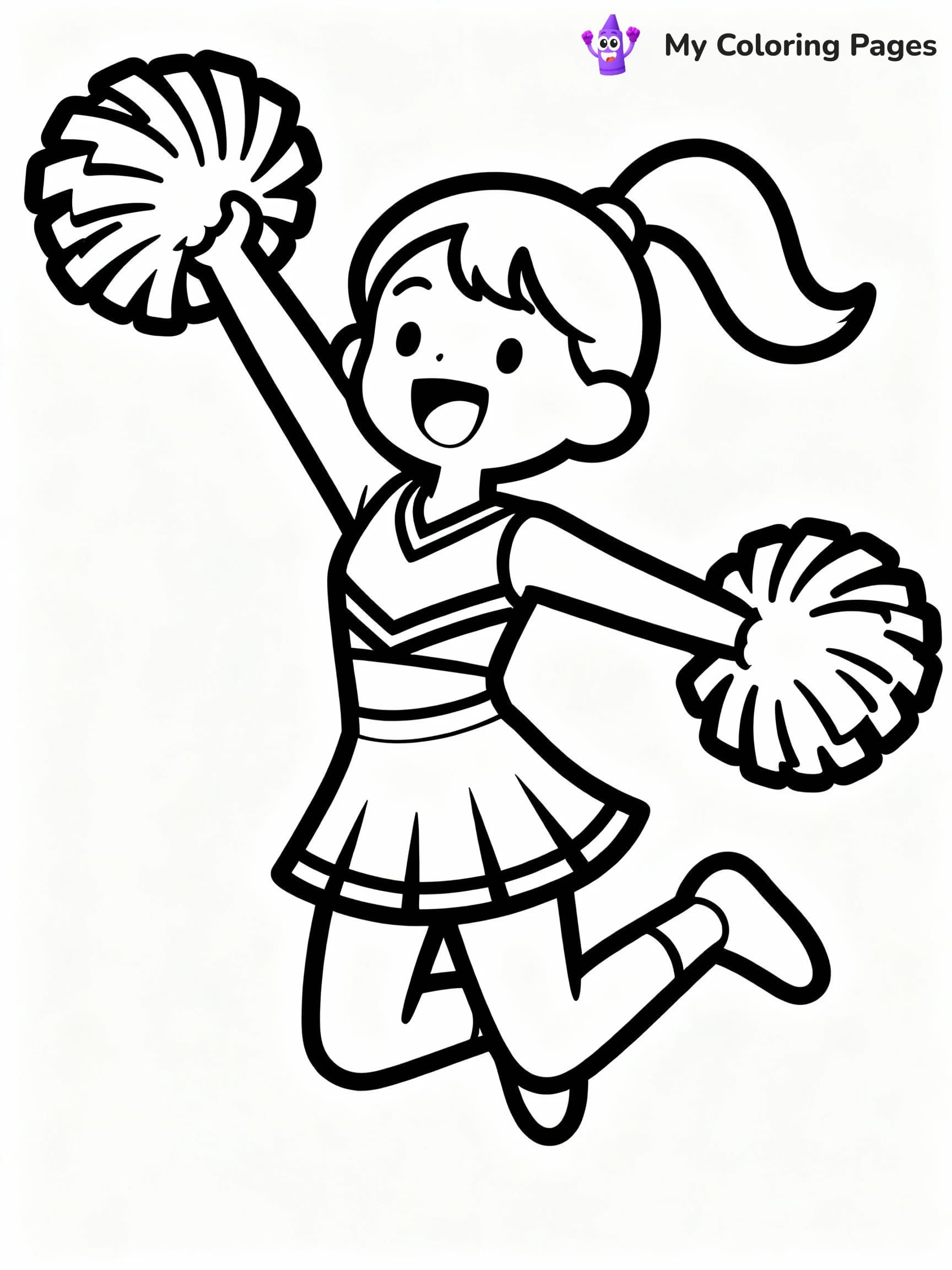 Cheerleader Coloring Pages - 2
