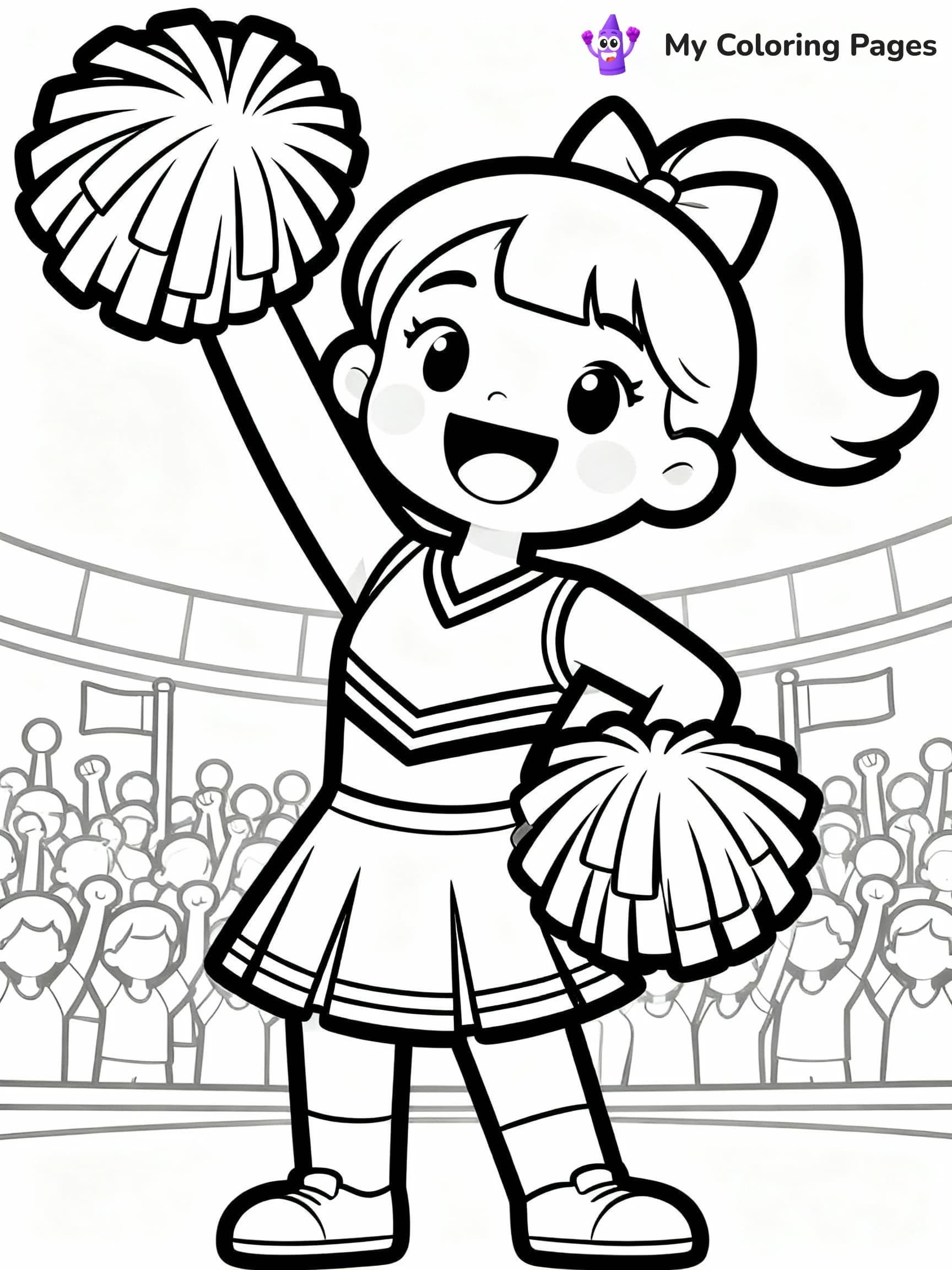 Cheerleader Coloring Pages - 1