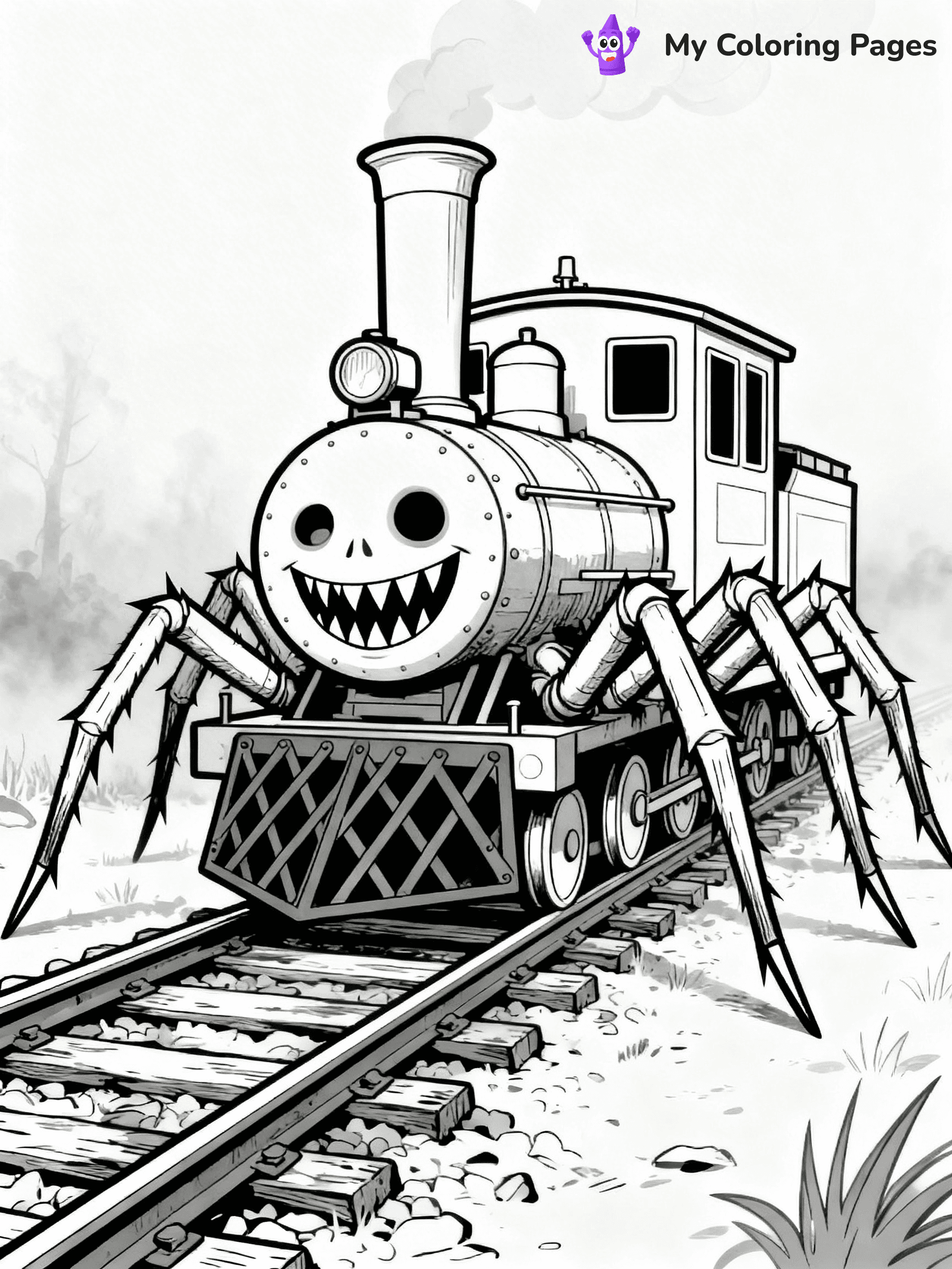 Choo Choo Charles Coloring Pages - 6