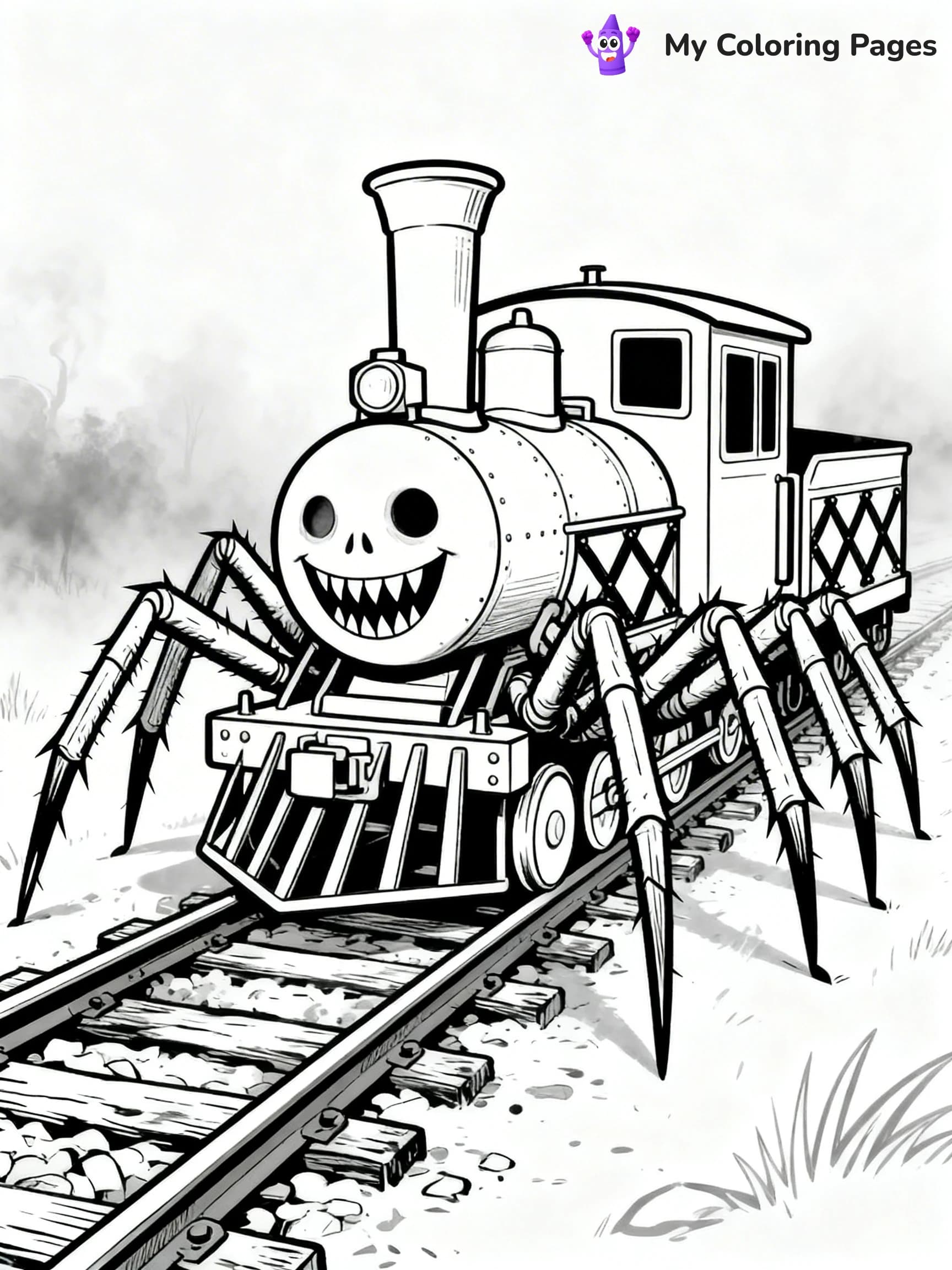 Choo Choo Charles Coloring Pages - 3