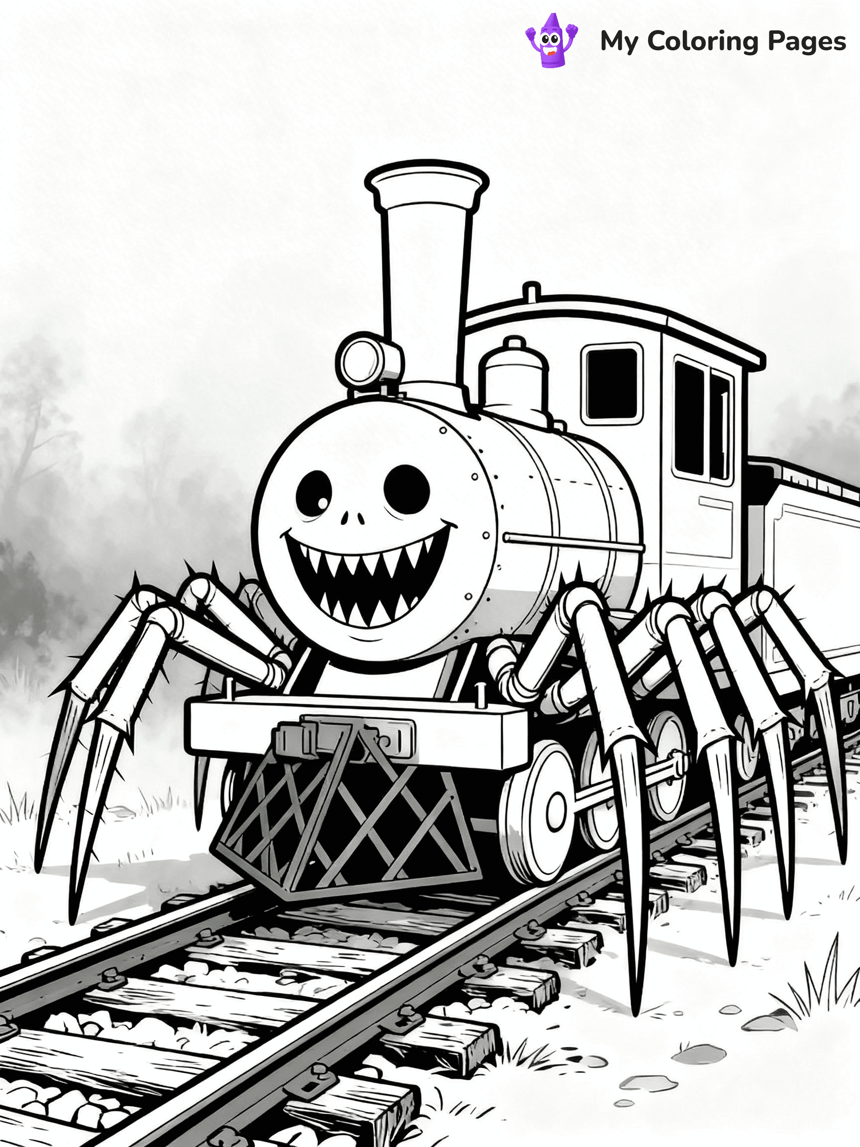 Choo Choo Charles Coloring Pages - 2