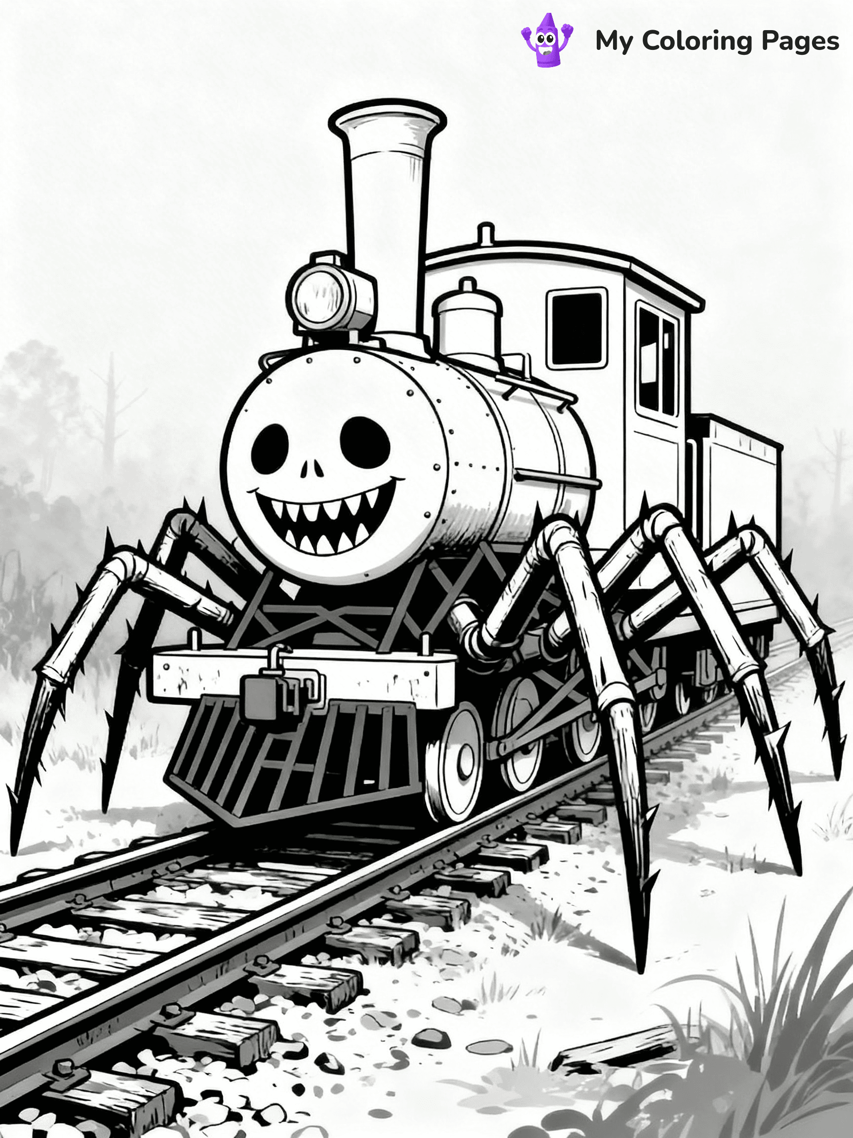 Choo Choo Charles Coloring Pages - 1
