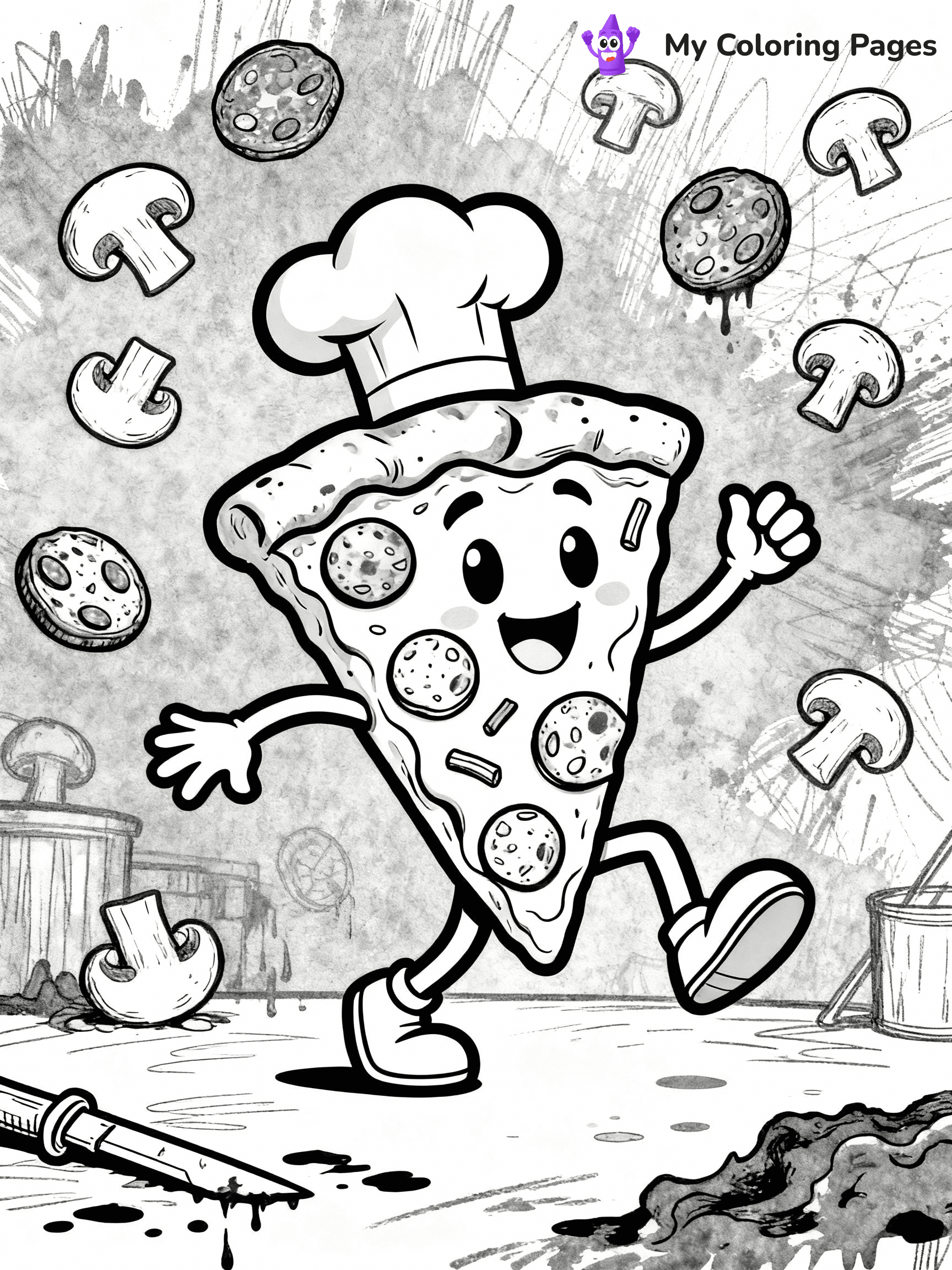 Pizza Coloring Pages - 34
