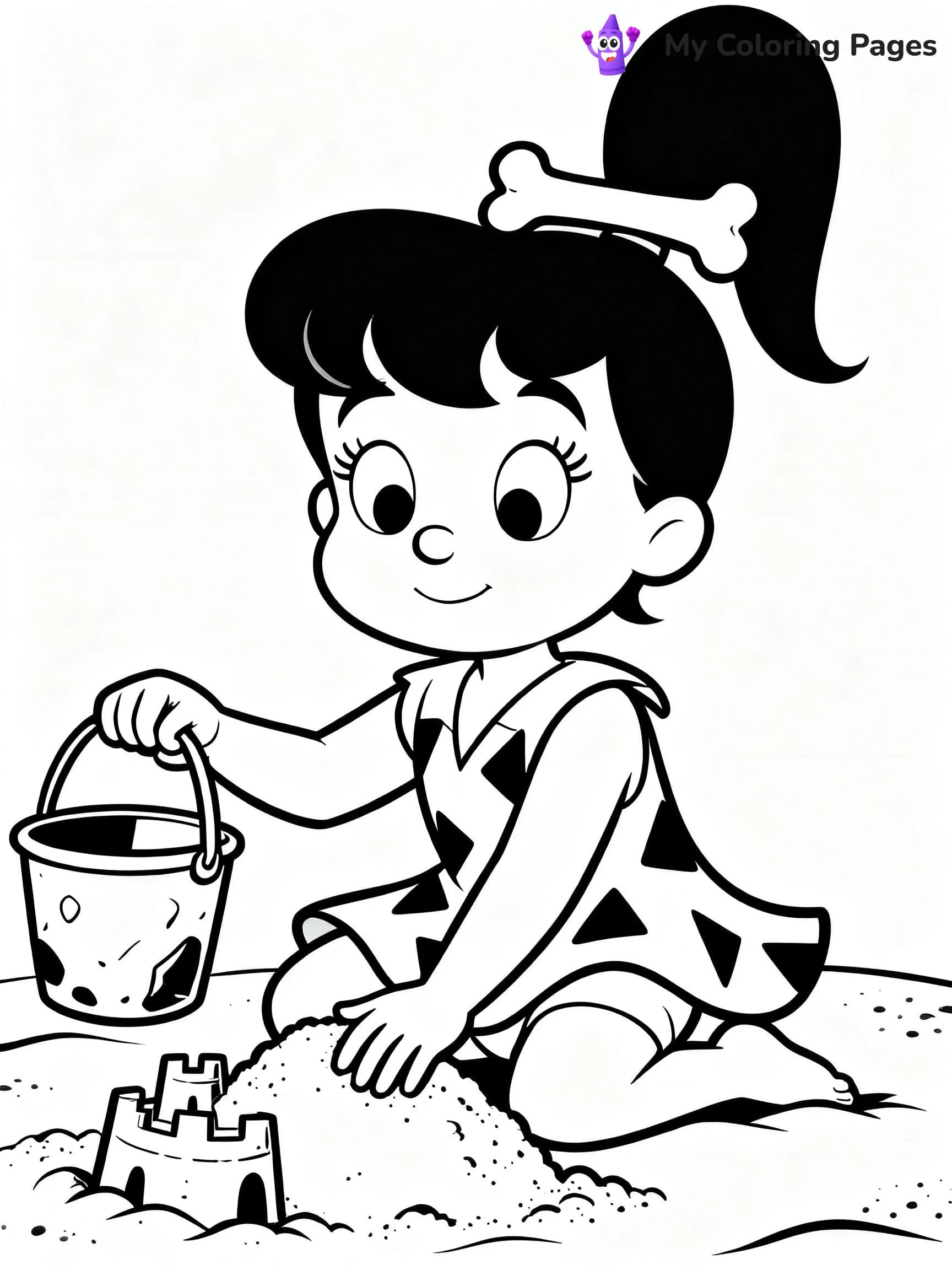 Pebbles And Bam Bam Coloring Pages - 23