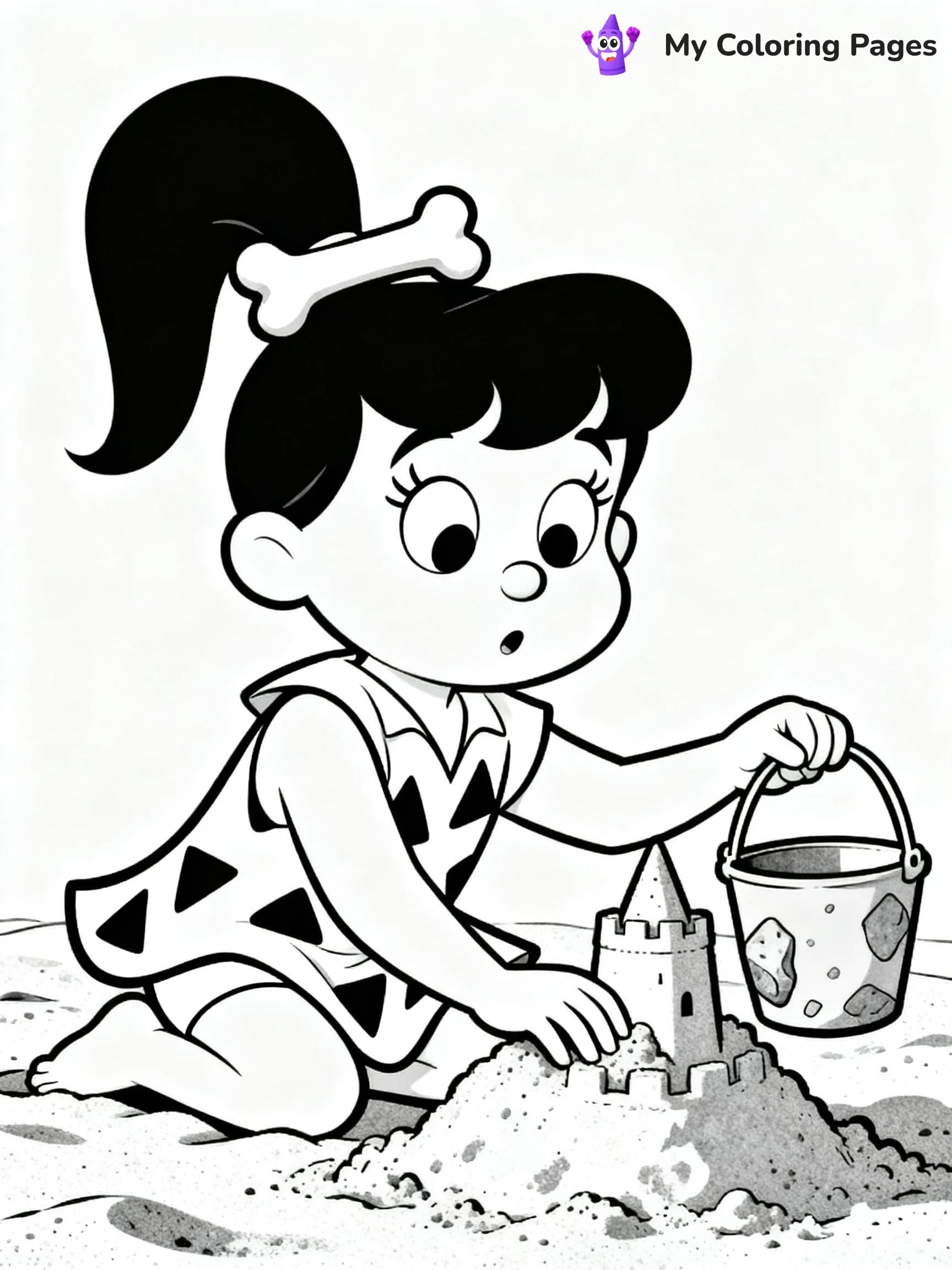 Pebbles And Bam Bam Coloring Pages - 22