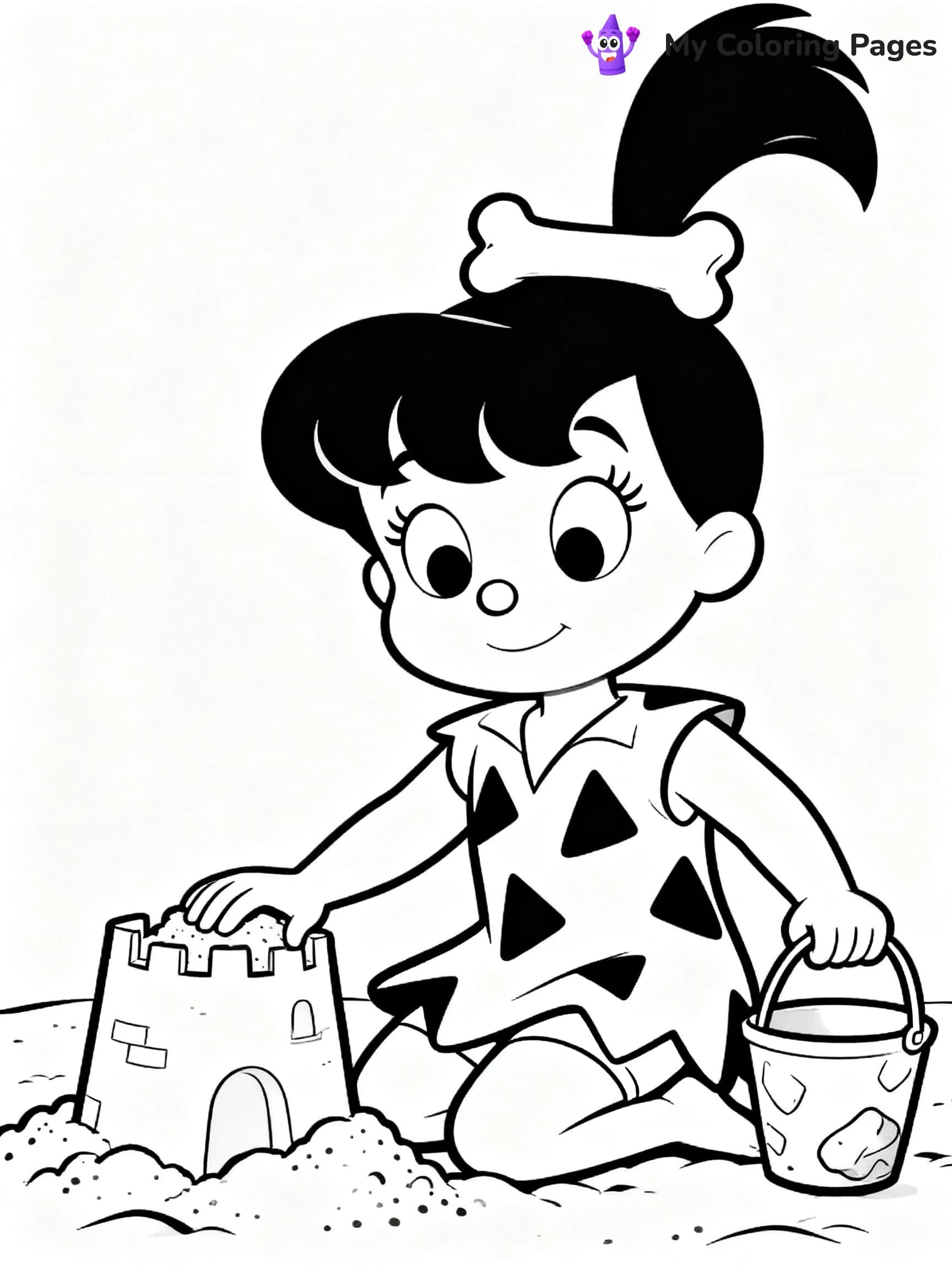 Pebbles And Bam Bam Coloring Pages - 21