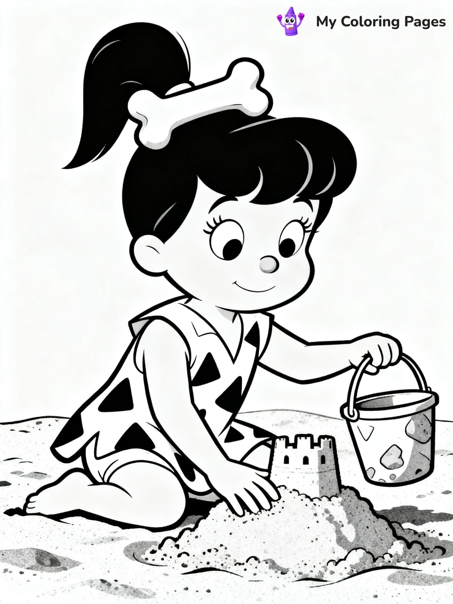 Pebbles And Bam Bam Coloring Pages - 19