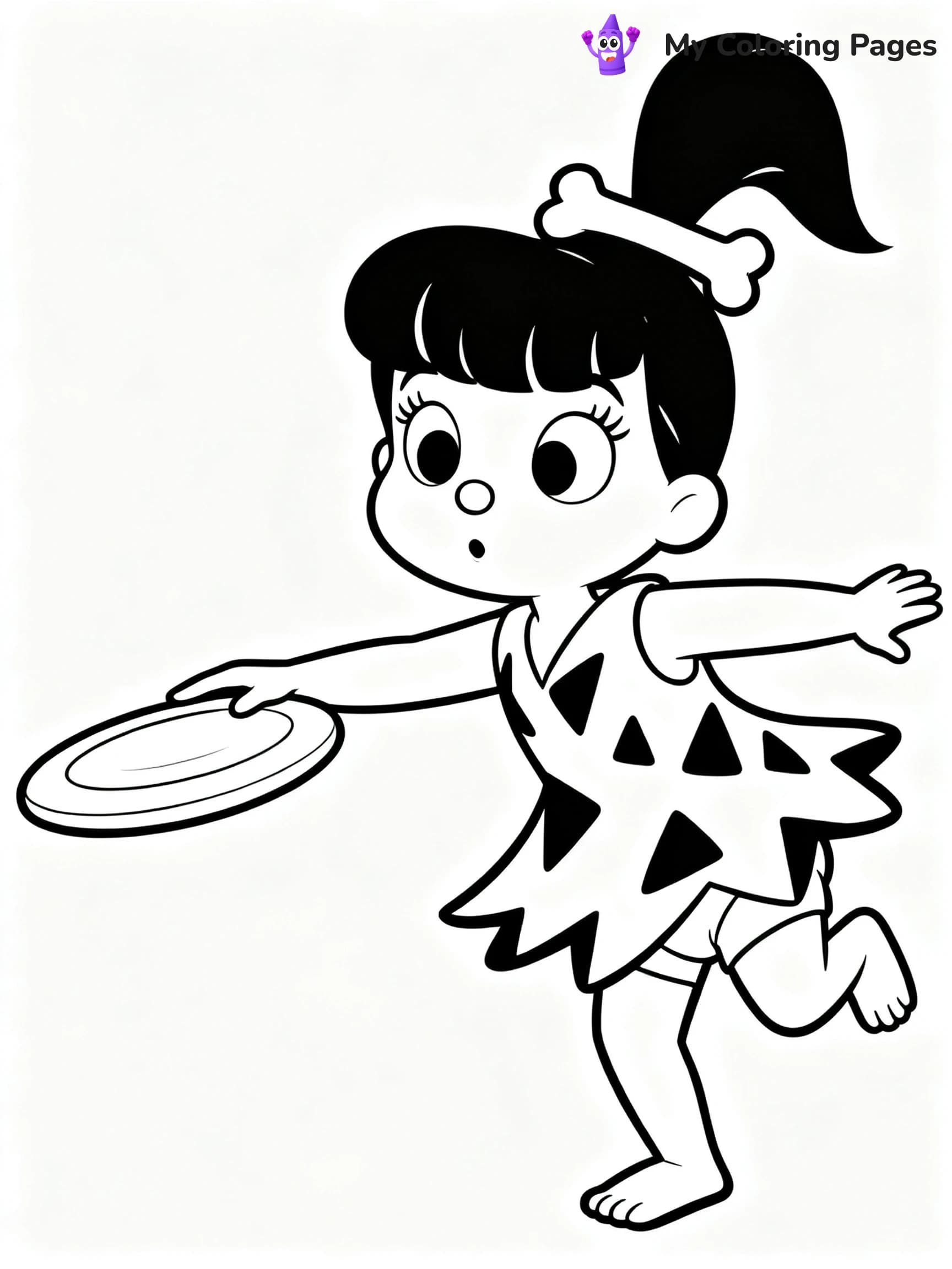 Pebbles And Bam Bam Coloring Pages - 12