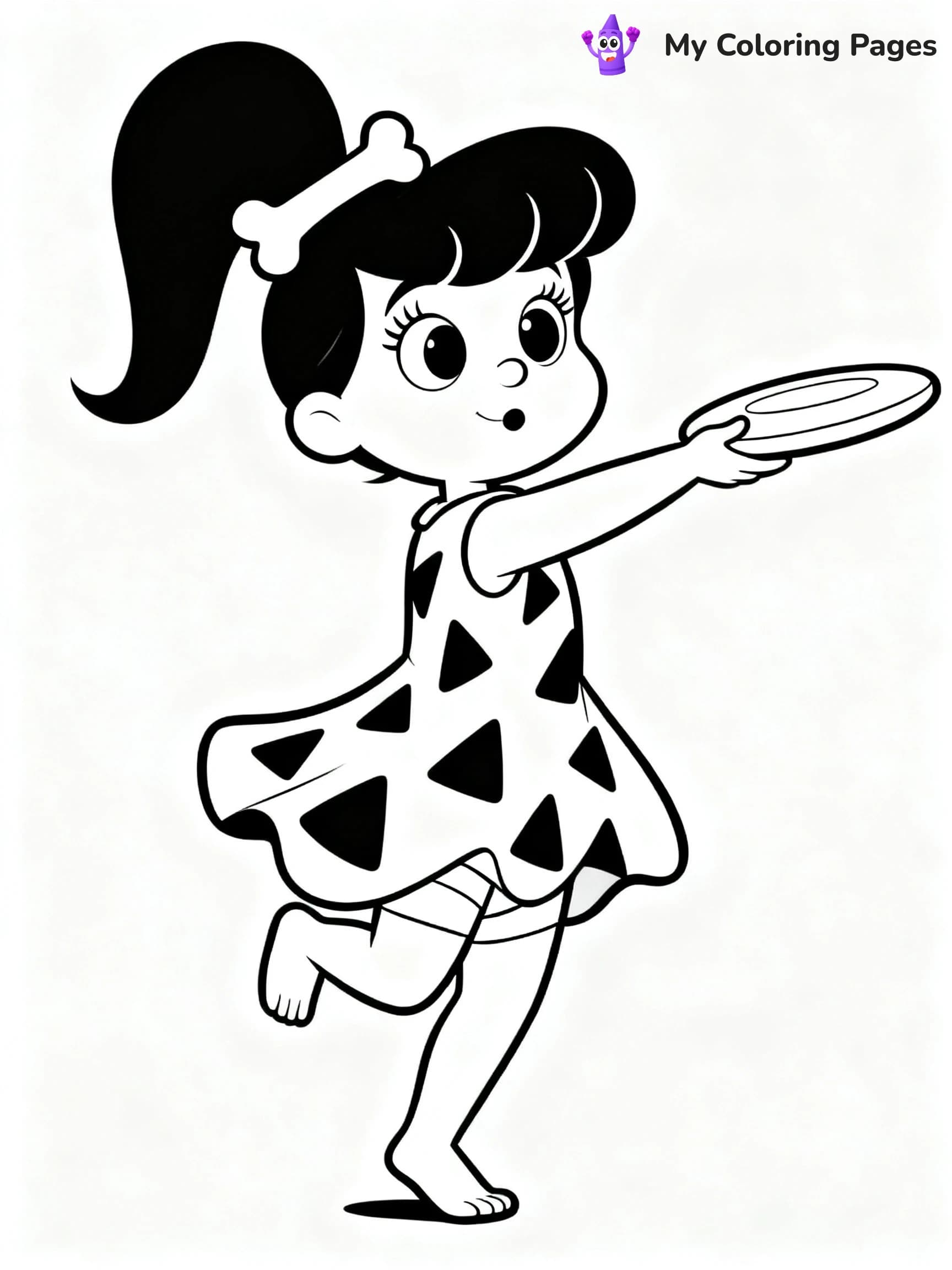 Pebbles And Bam Bam Coloring Pages - 10