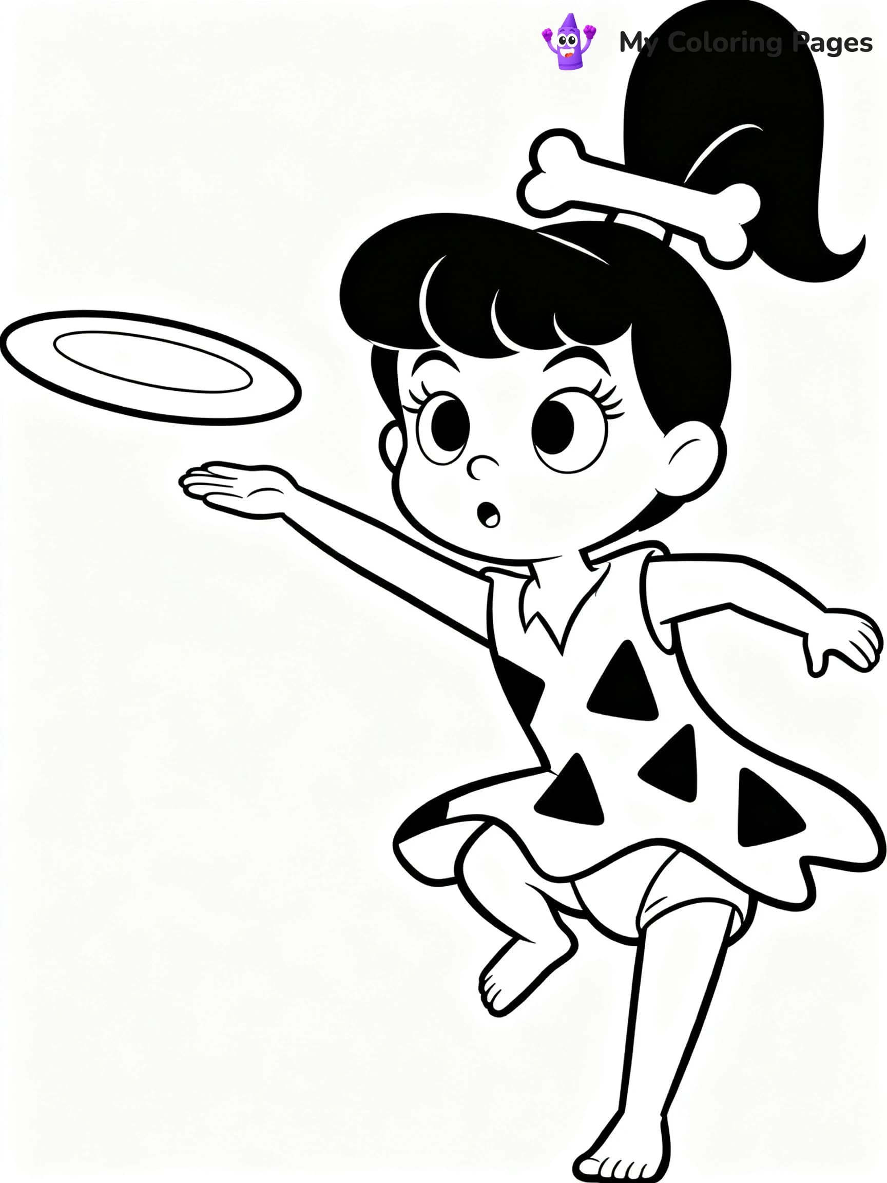 Pebbles And Bam Bam Coloring Pages - 9