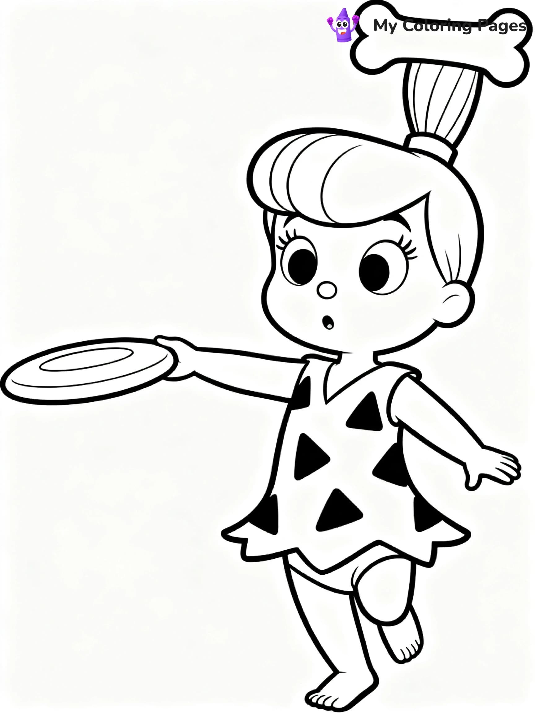 Pebbles And Bam Bam Coloring Pages - 8