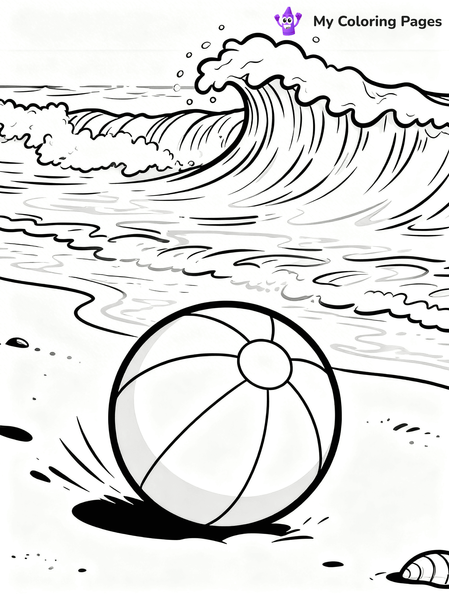 Beach Ball Coloring Pages - 4