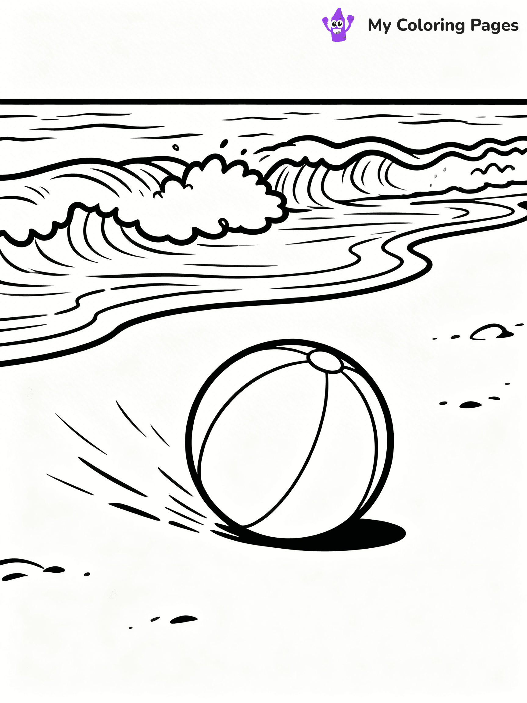 Beach Ball Coloring Pages - 3