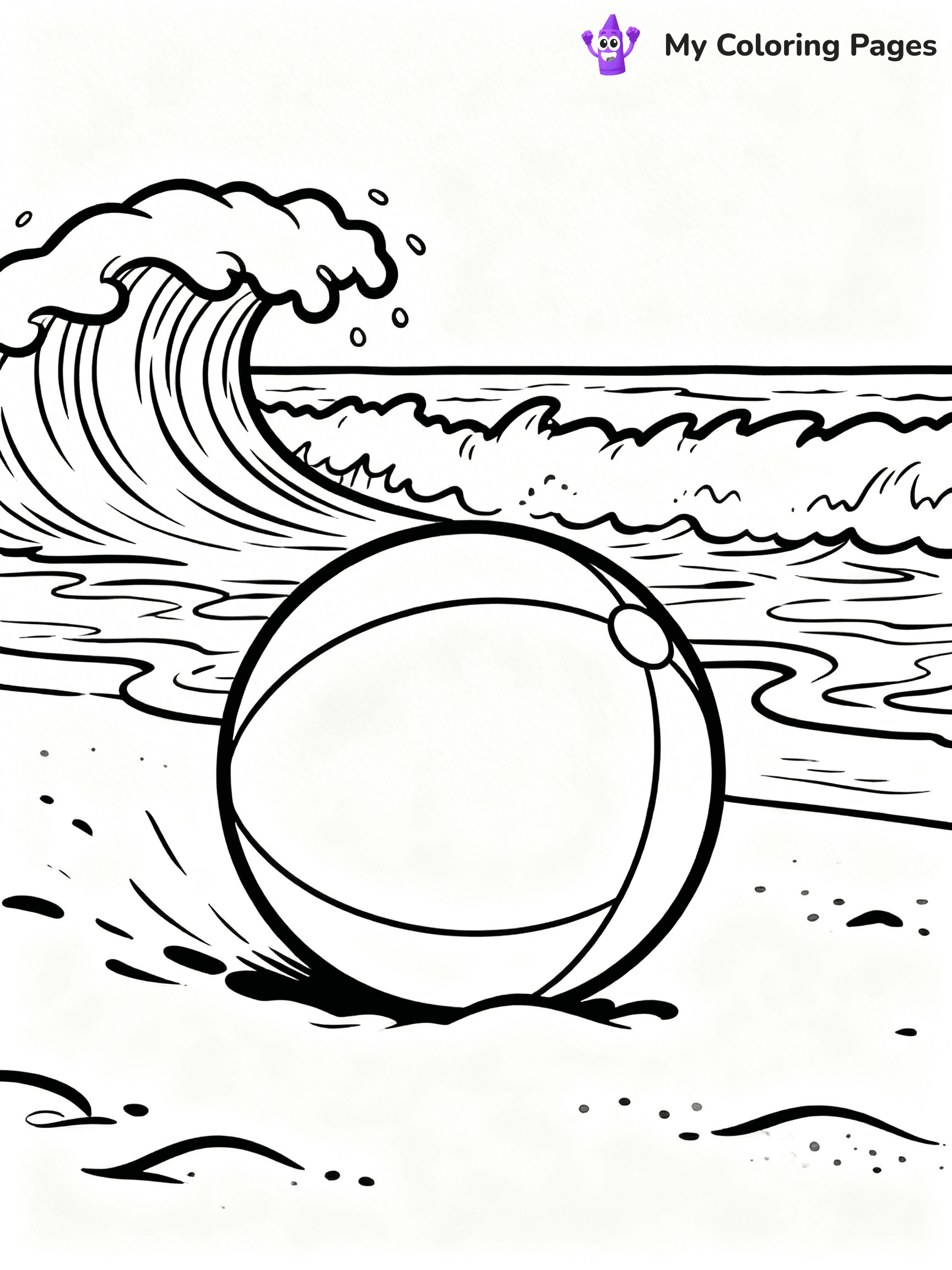 Beach Ball Coloring Pages - 2