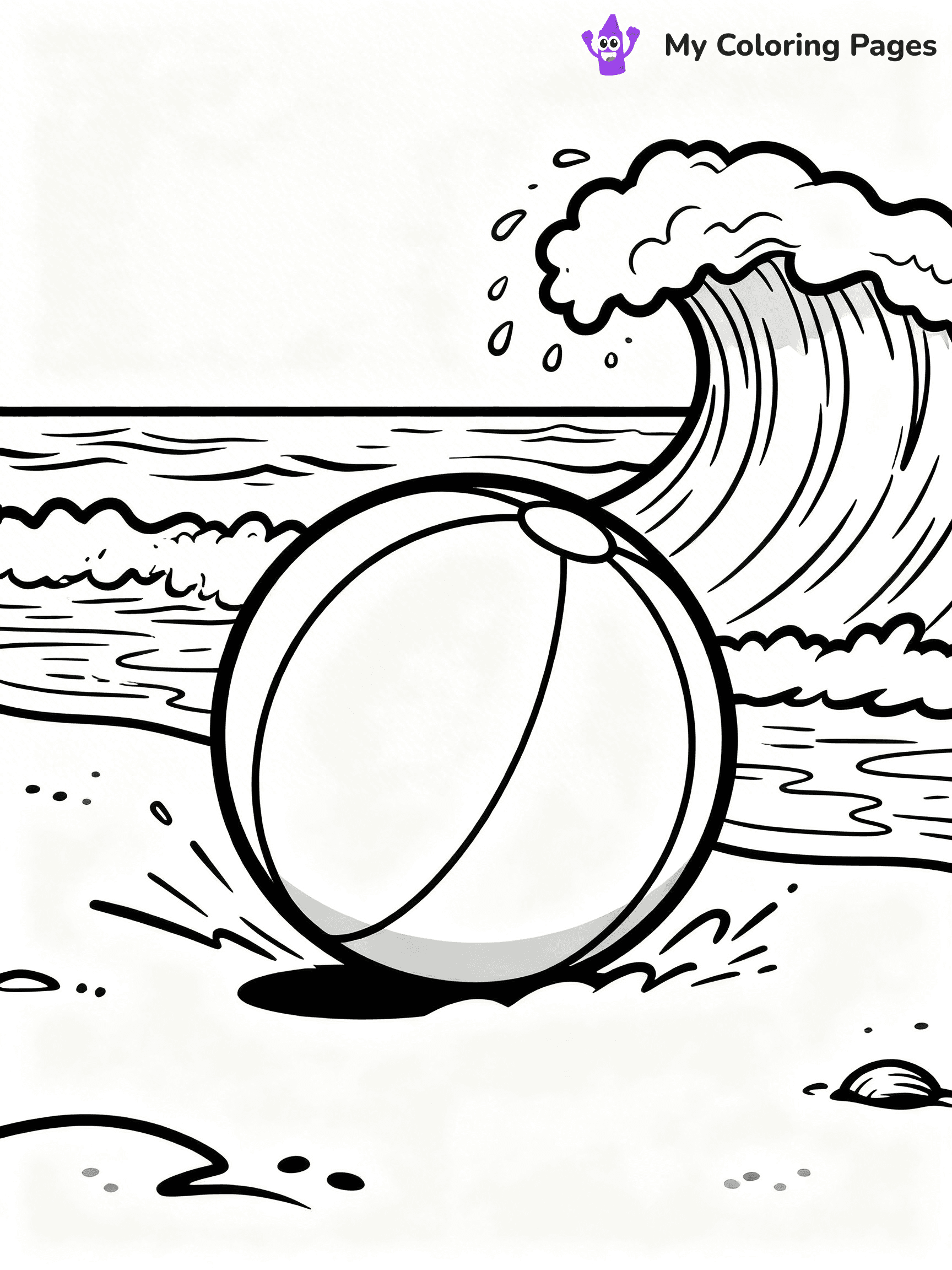 Beach Ball Coloring Pages - 1