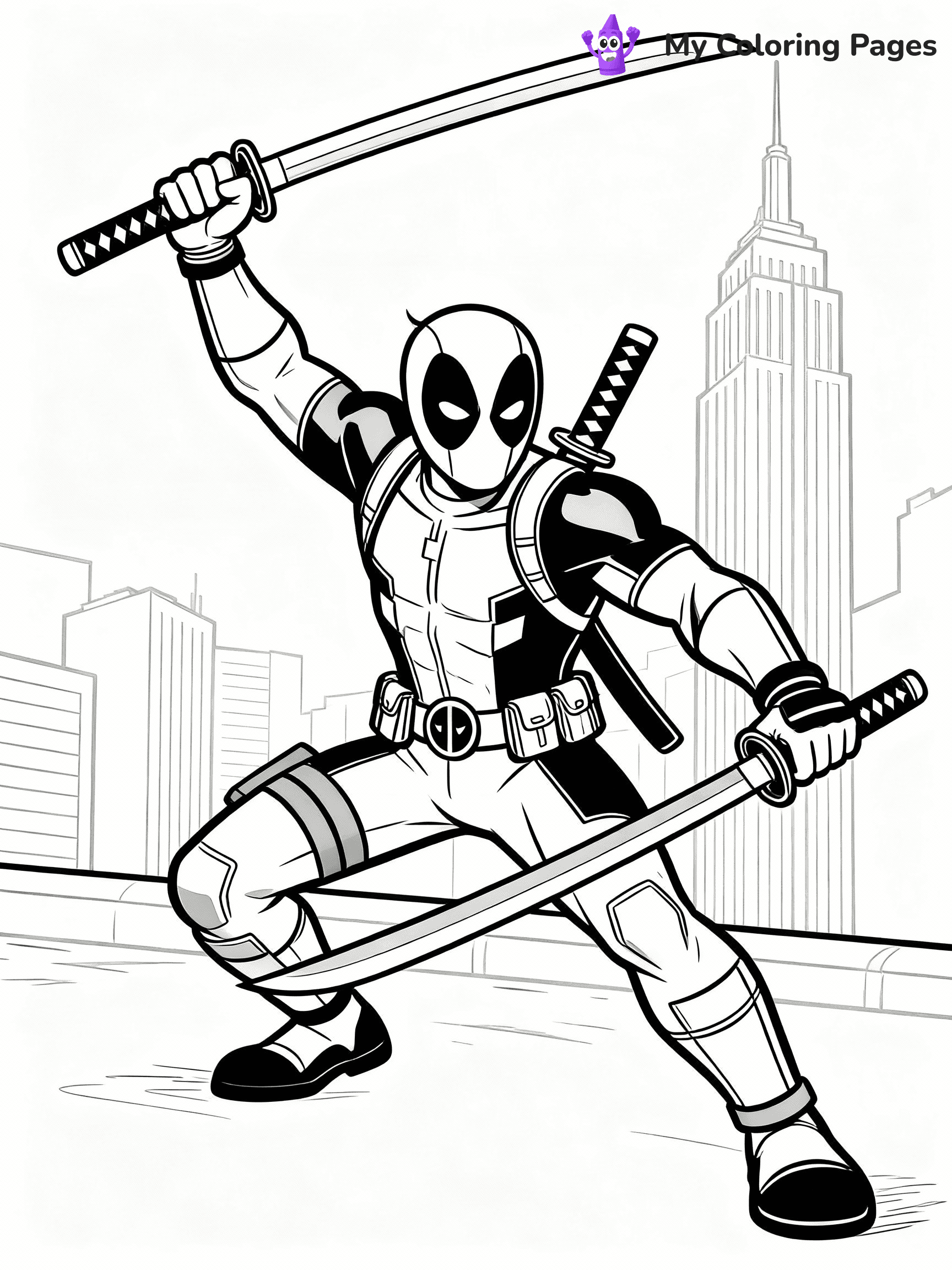 Deadpool Coloring Pages - 29
