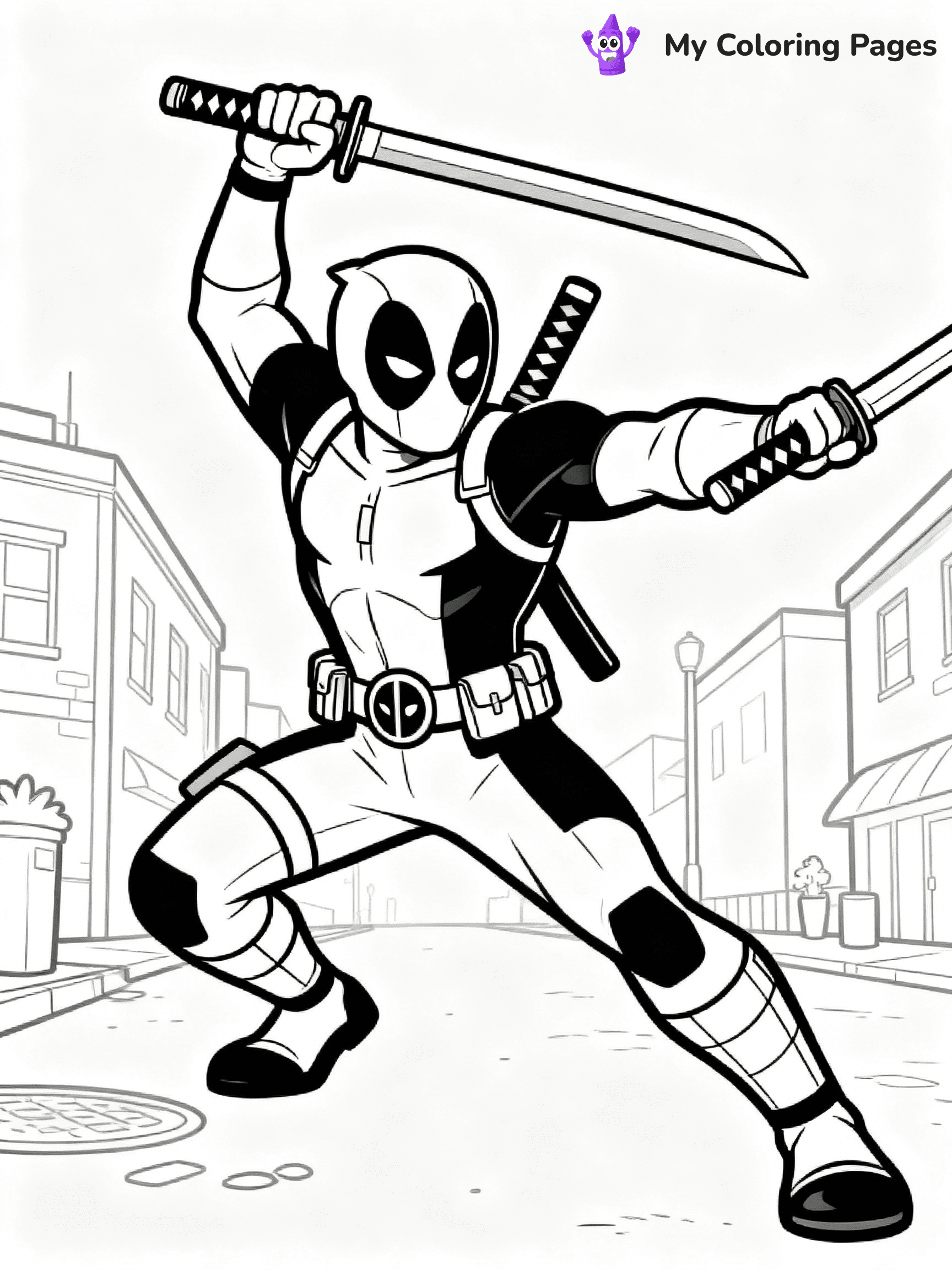 Deadpool Coloring Pages - 25