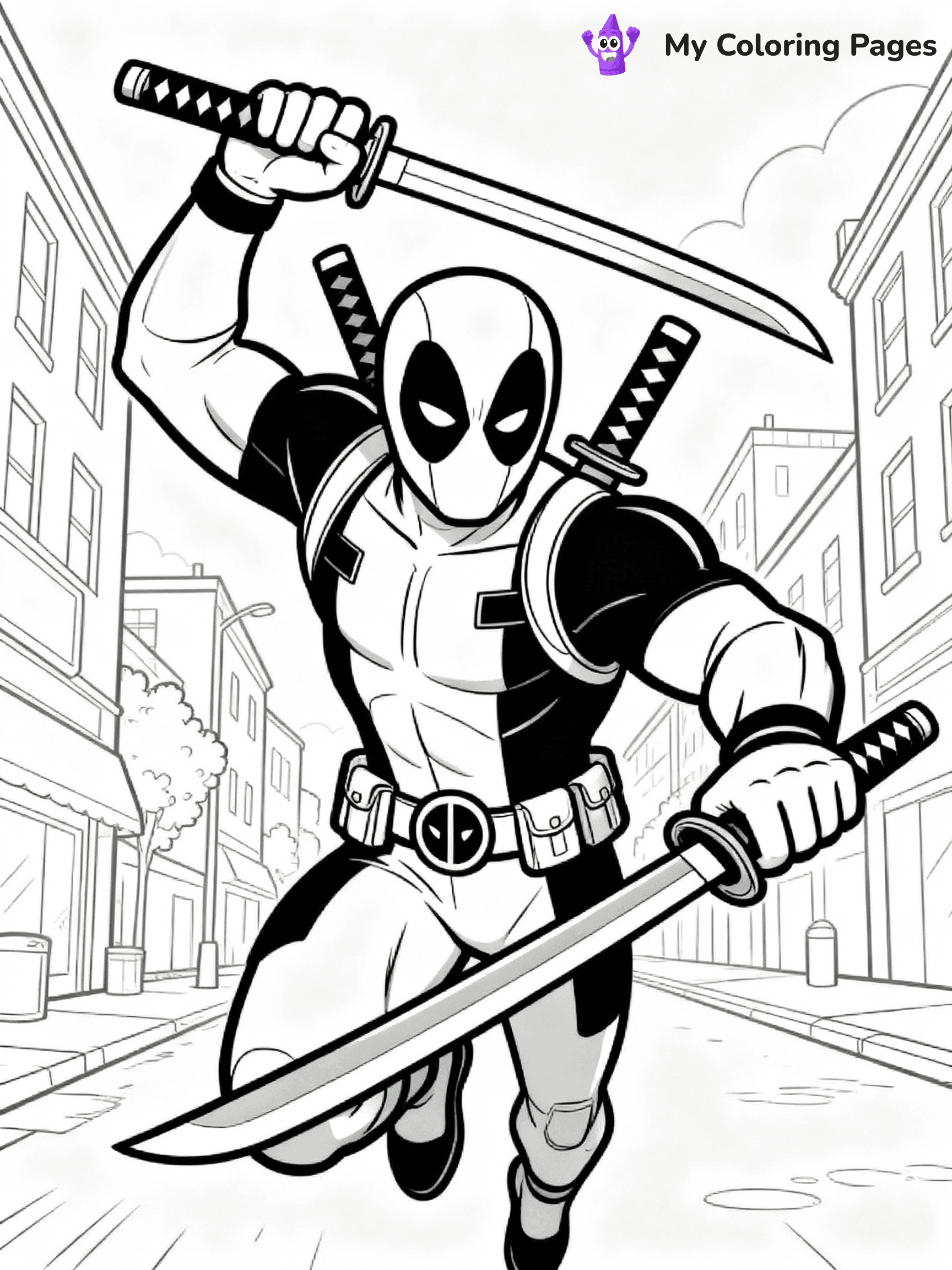 Deadpool Coloring Pages - 24