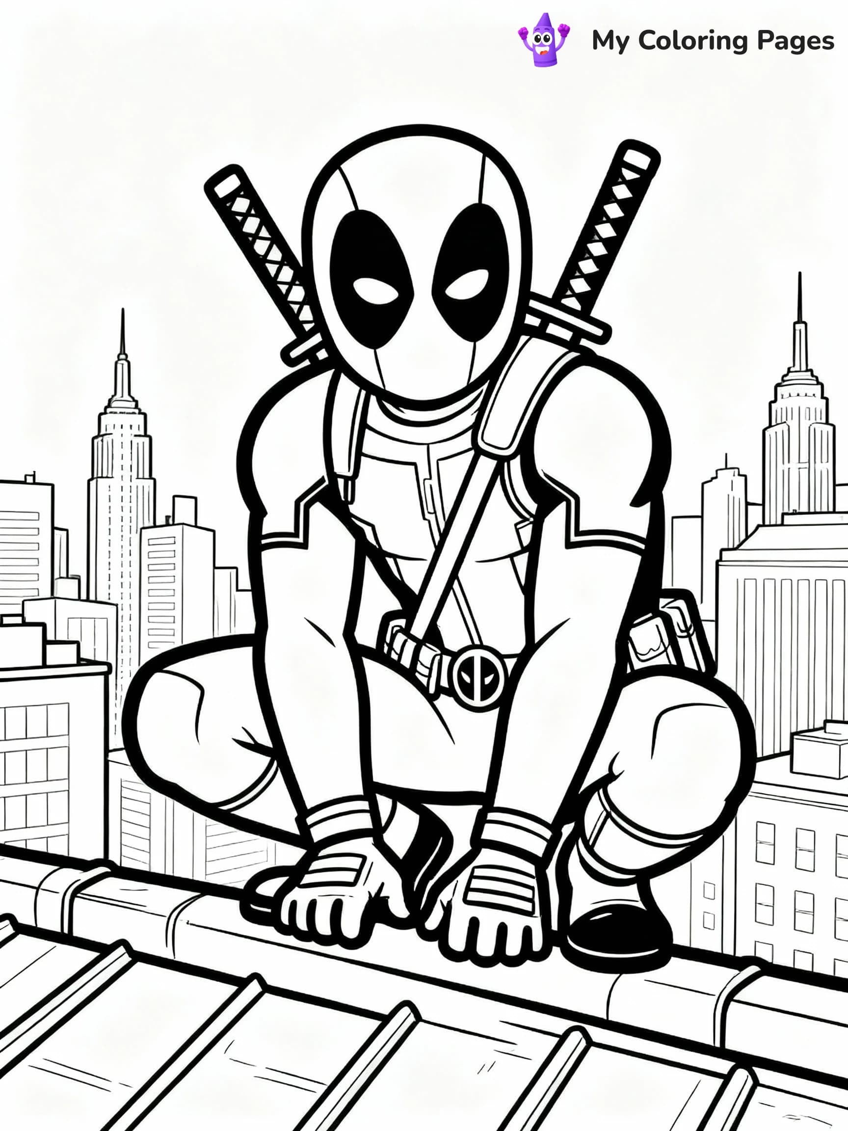 Deadpool Coloring Pages - 17