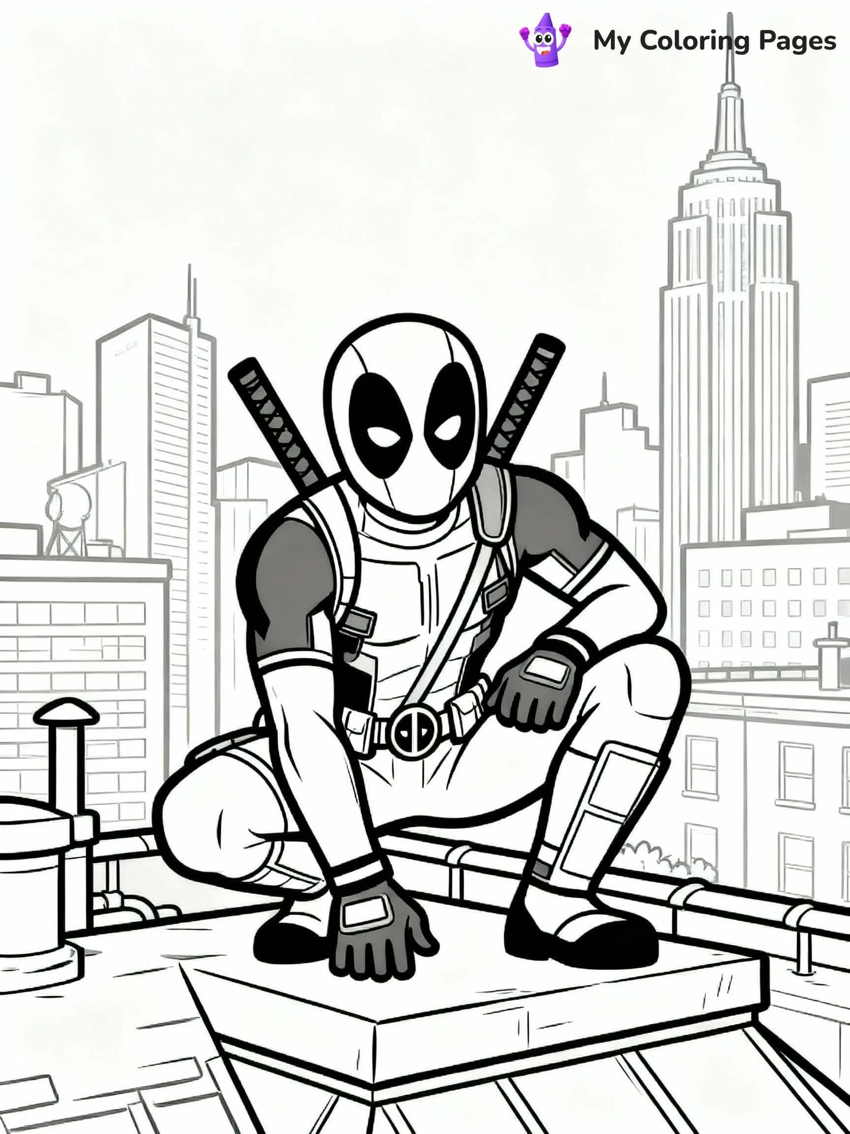 Deadpool Coloring Pages - 16