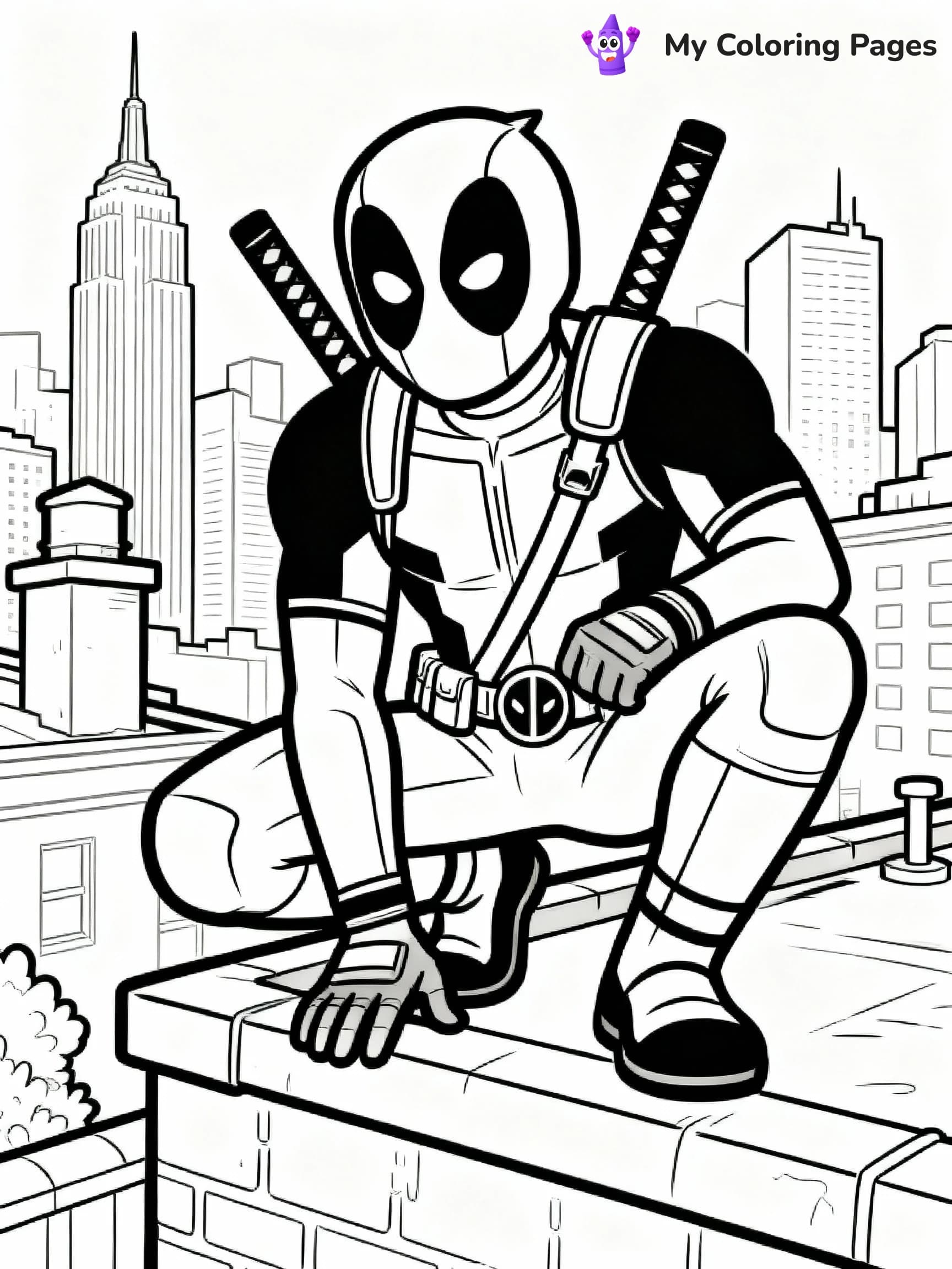 Deadpool Coloring Pages - 15