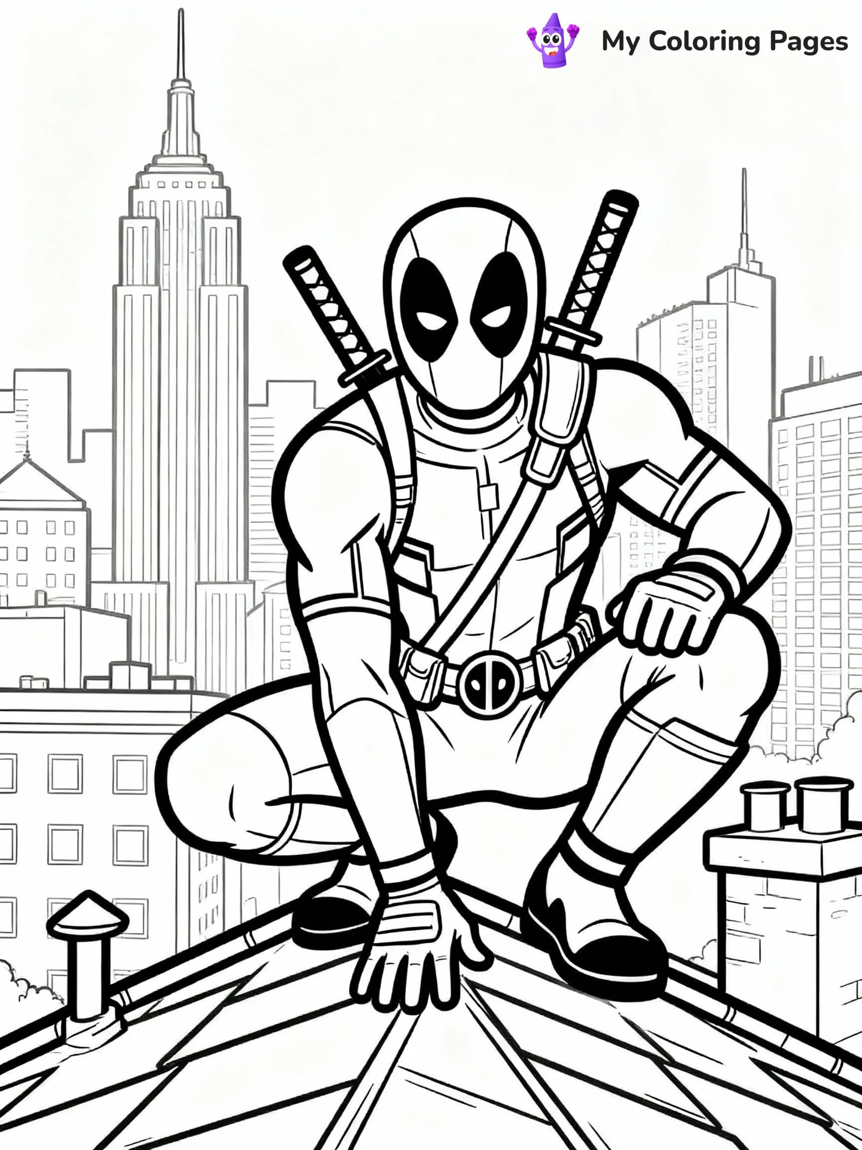 Deadpool Coloring Pages - 13