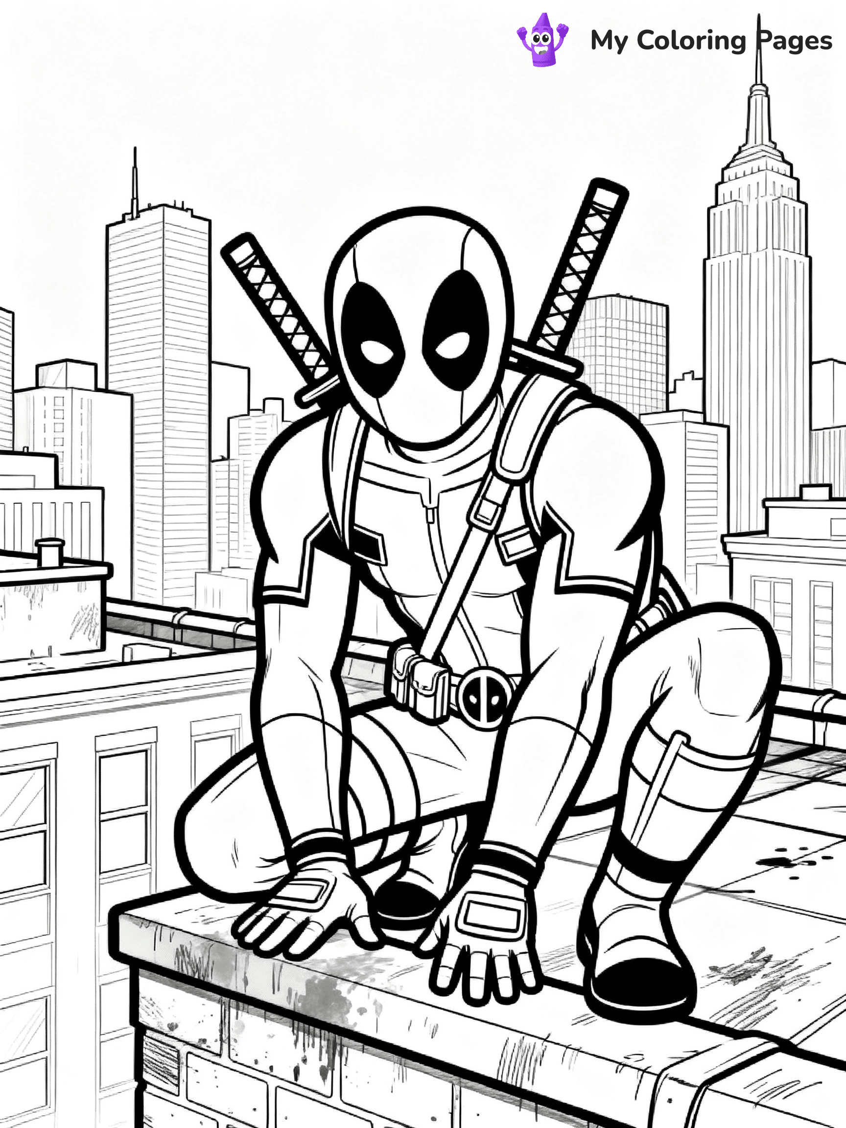 Deadpool Coloring Pages - 12