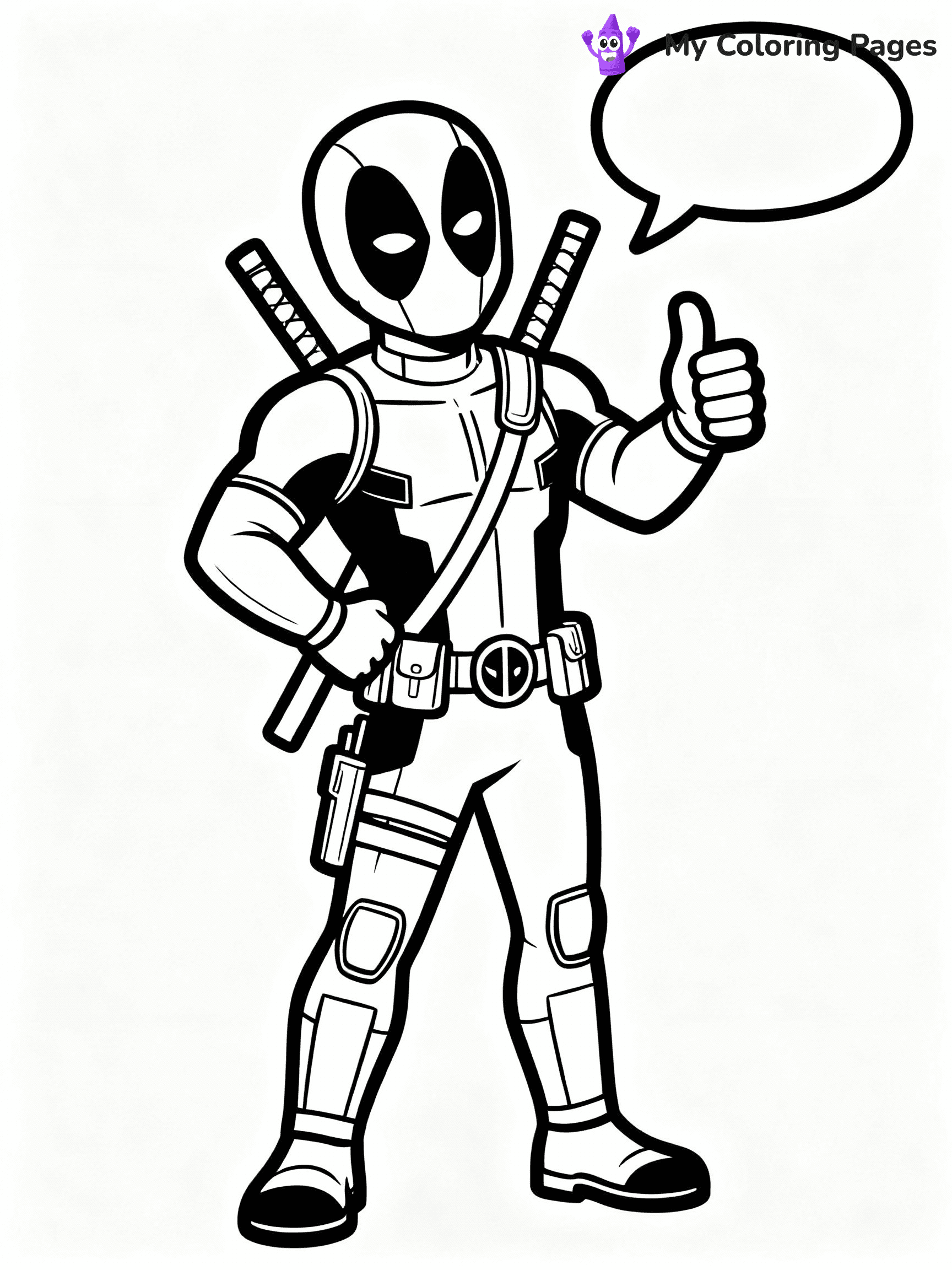 Deadpool Coloring Pages - 11