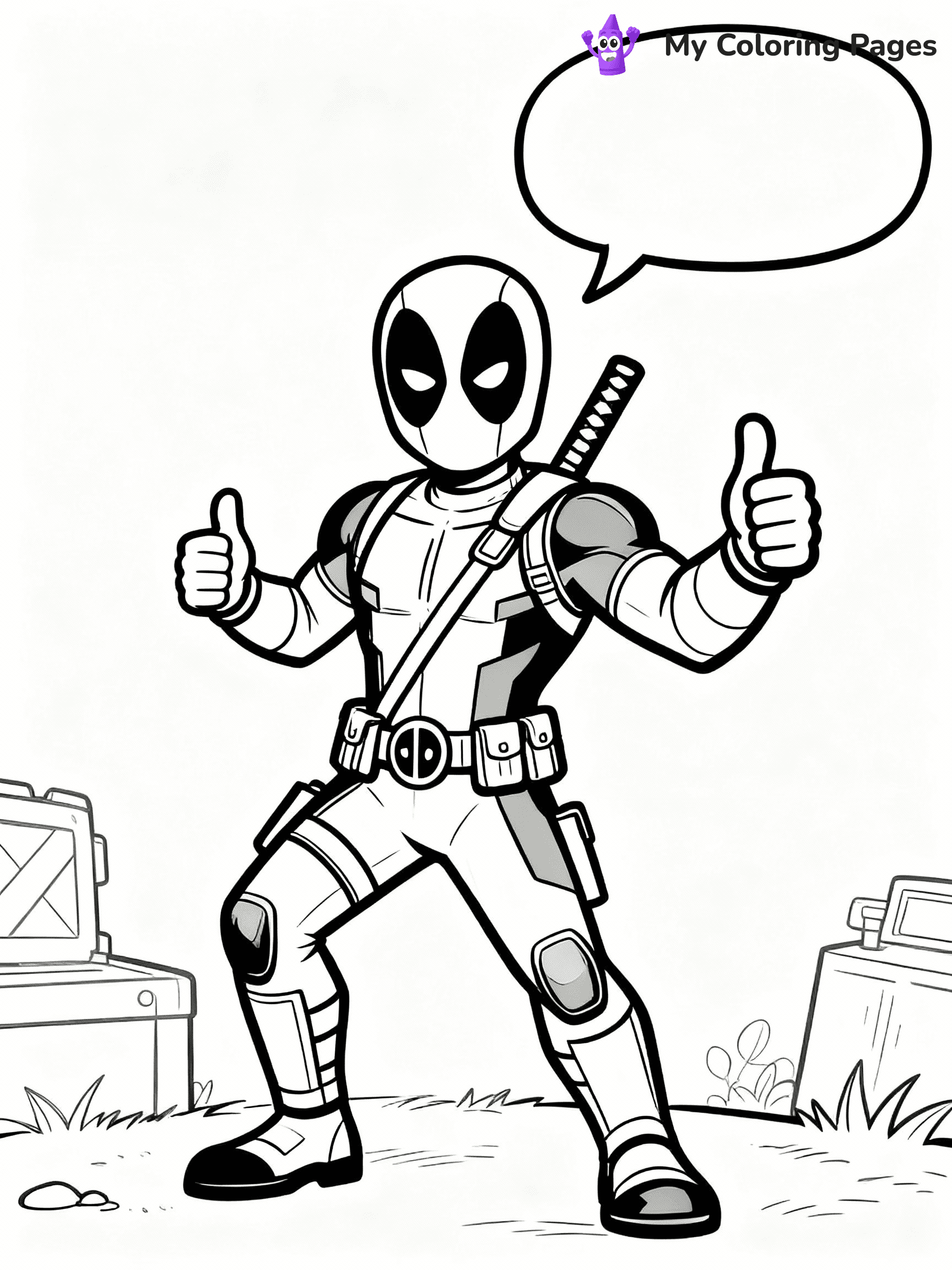 Deadpool Coloring Pages - 10