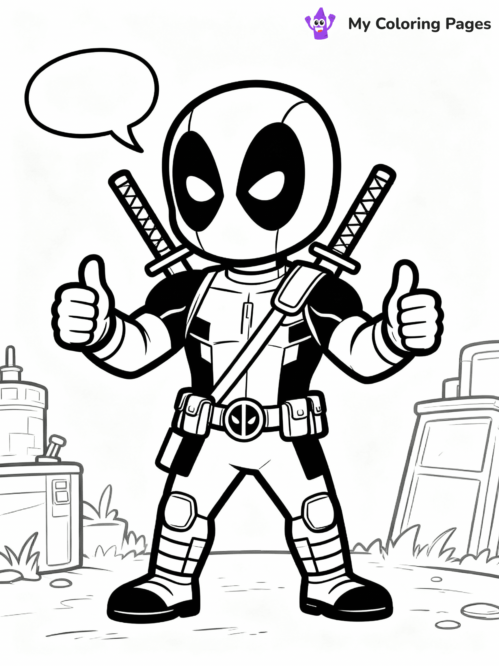 Deadpool Coloring Pages - 9