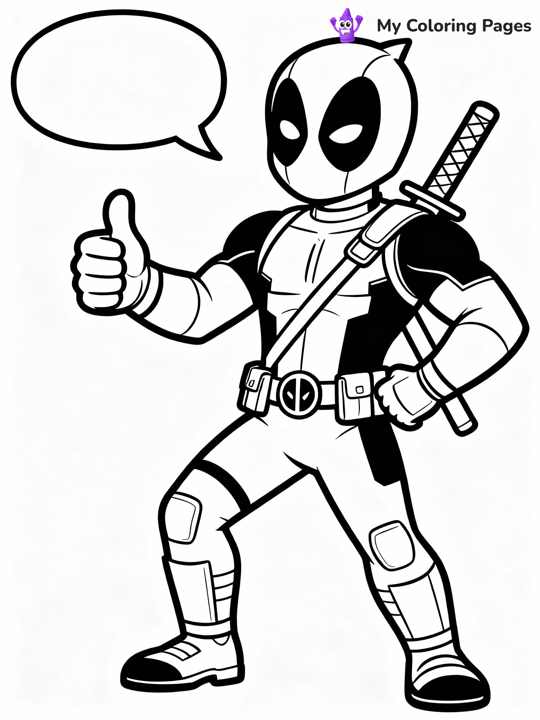 Deadpool Coloring Pages - 8