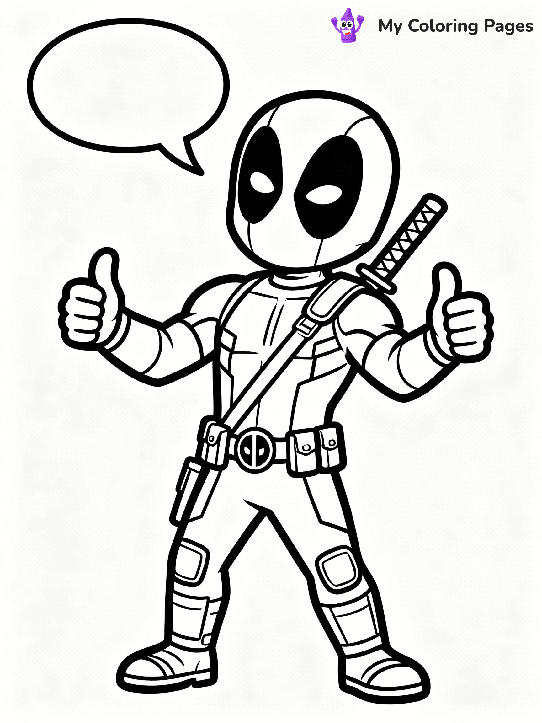Deadpool Coloring Pages - 7