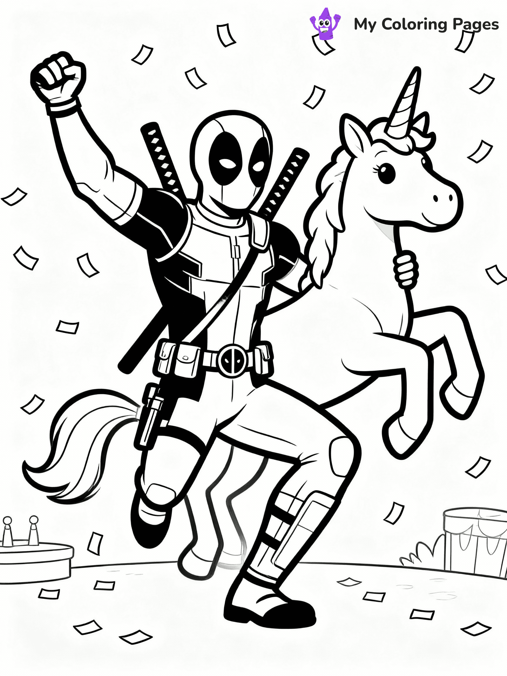 Deadpool Coloring Pages - 3