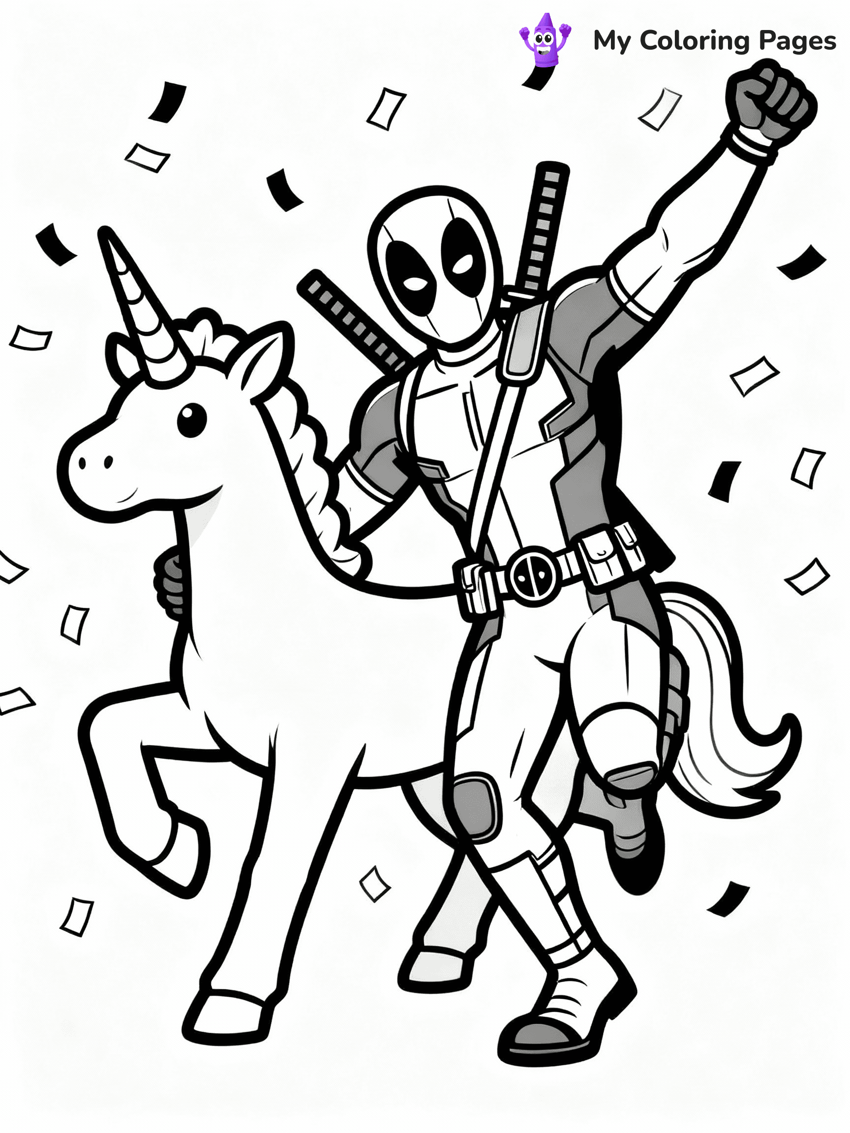 Deadpool Coloring Pages - 1