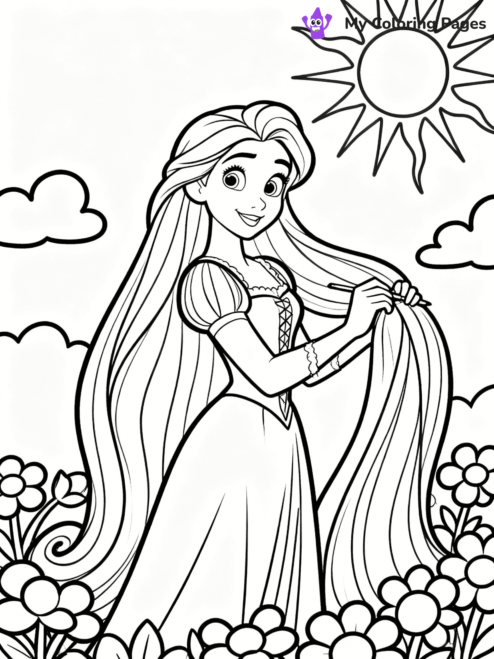 Rapunzel Coloring Pages - 15