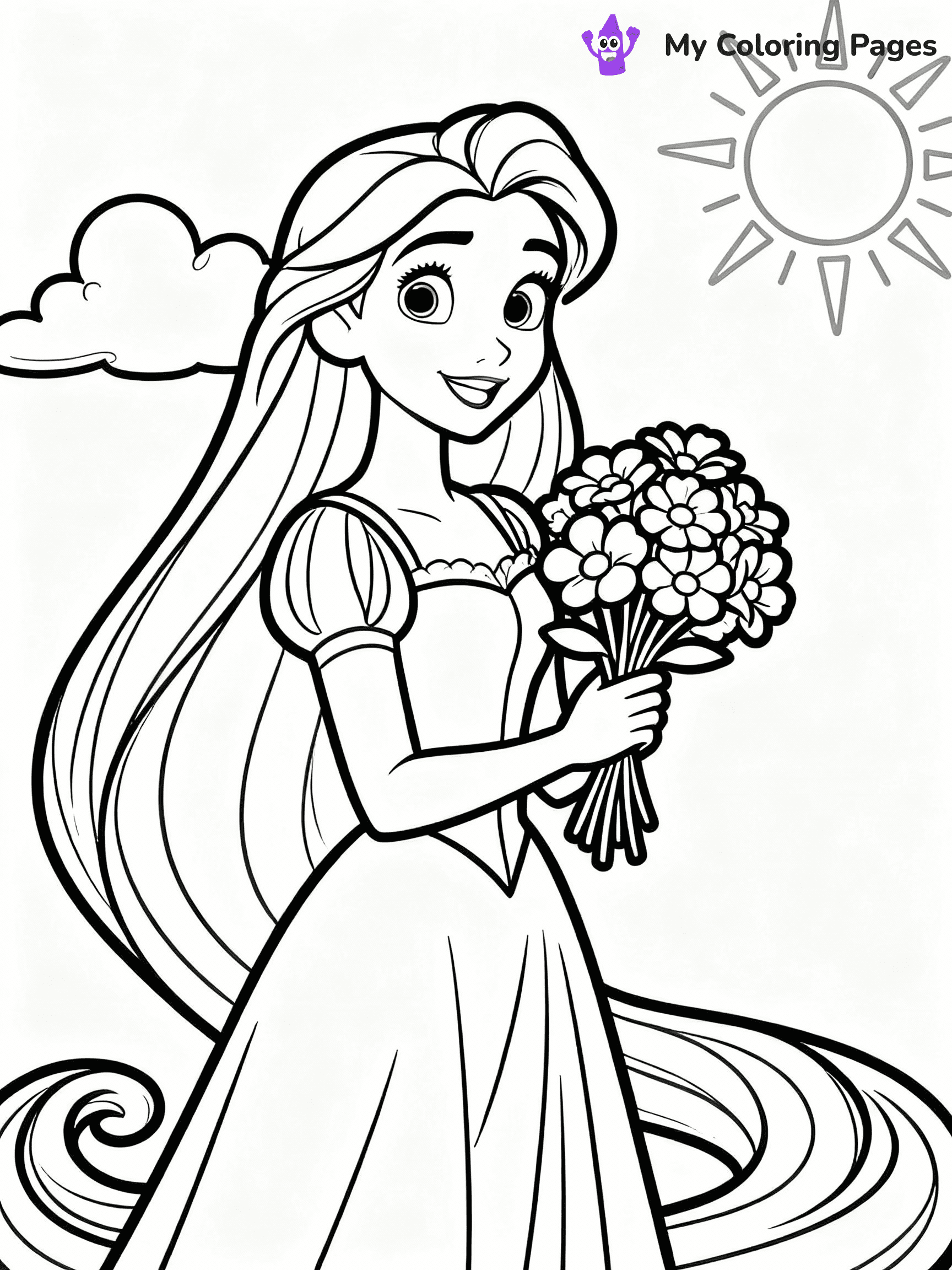 Rapunzel Coloring Pages - 14