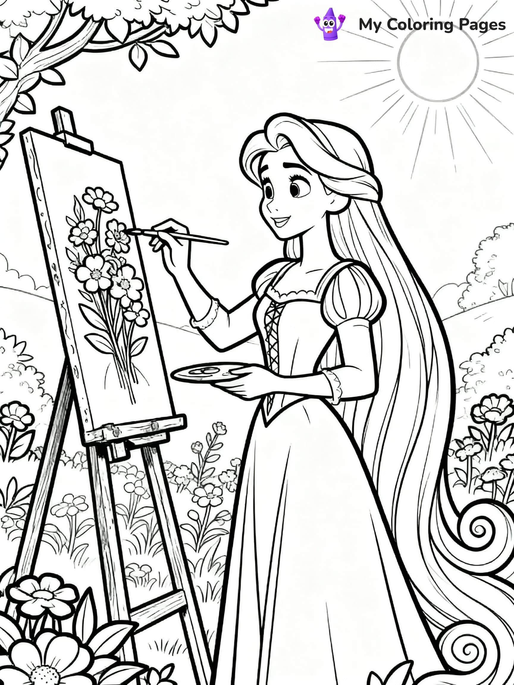 Rapunzel Coloring Pages - 13