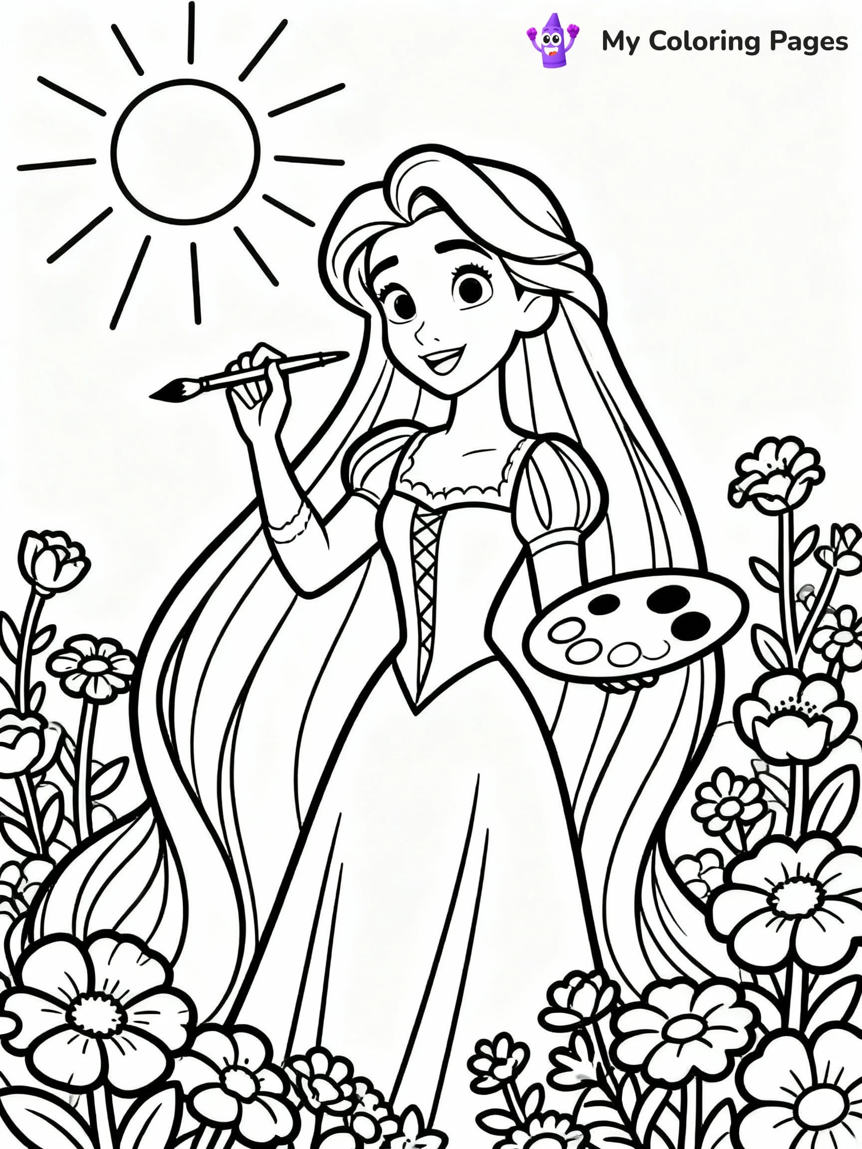 Rapunzel Coloring Pages - 11