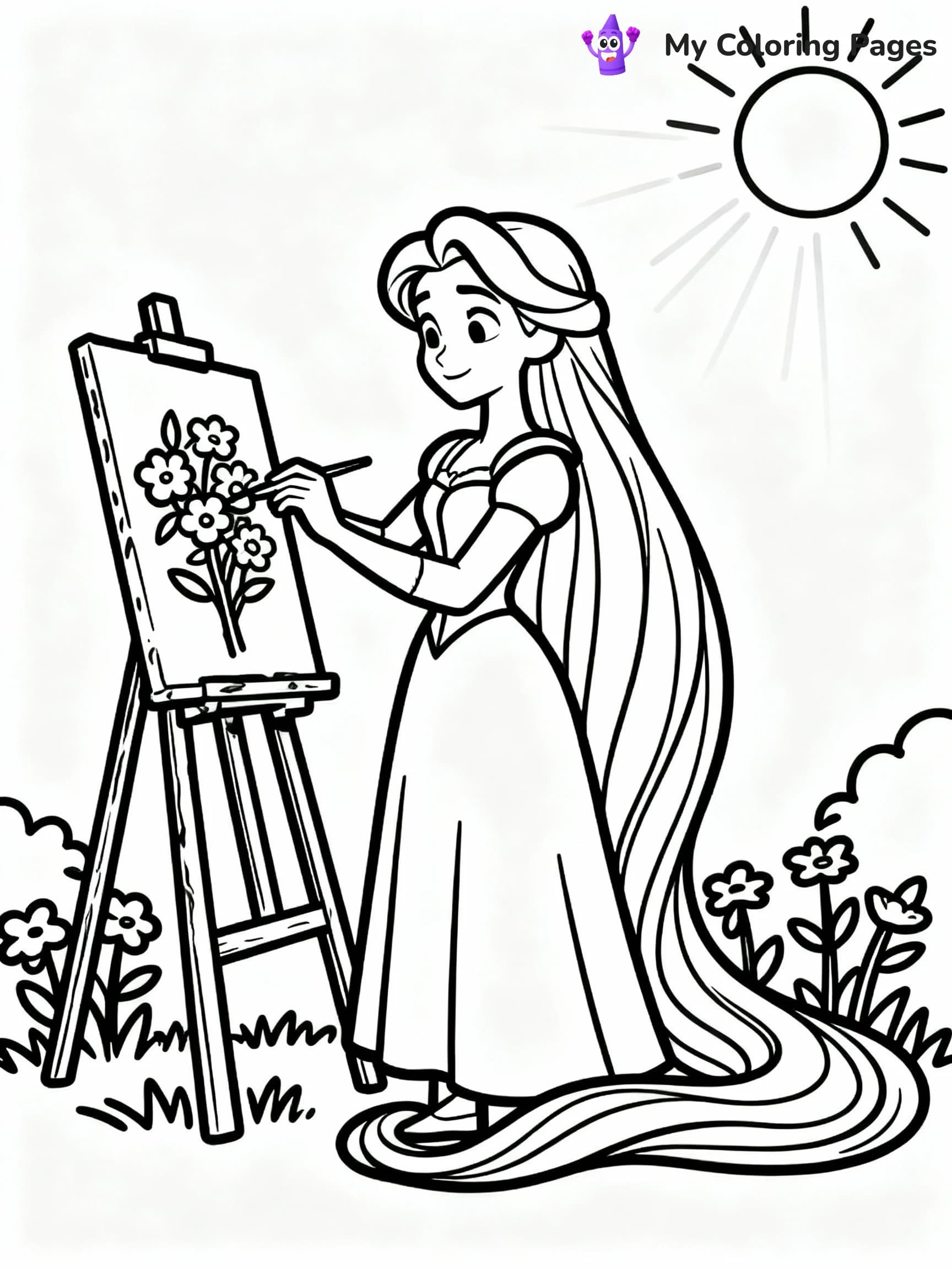 Rapunzel Coloring Pages - 10
