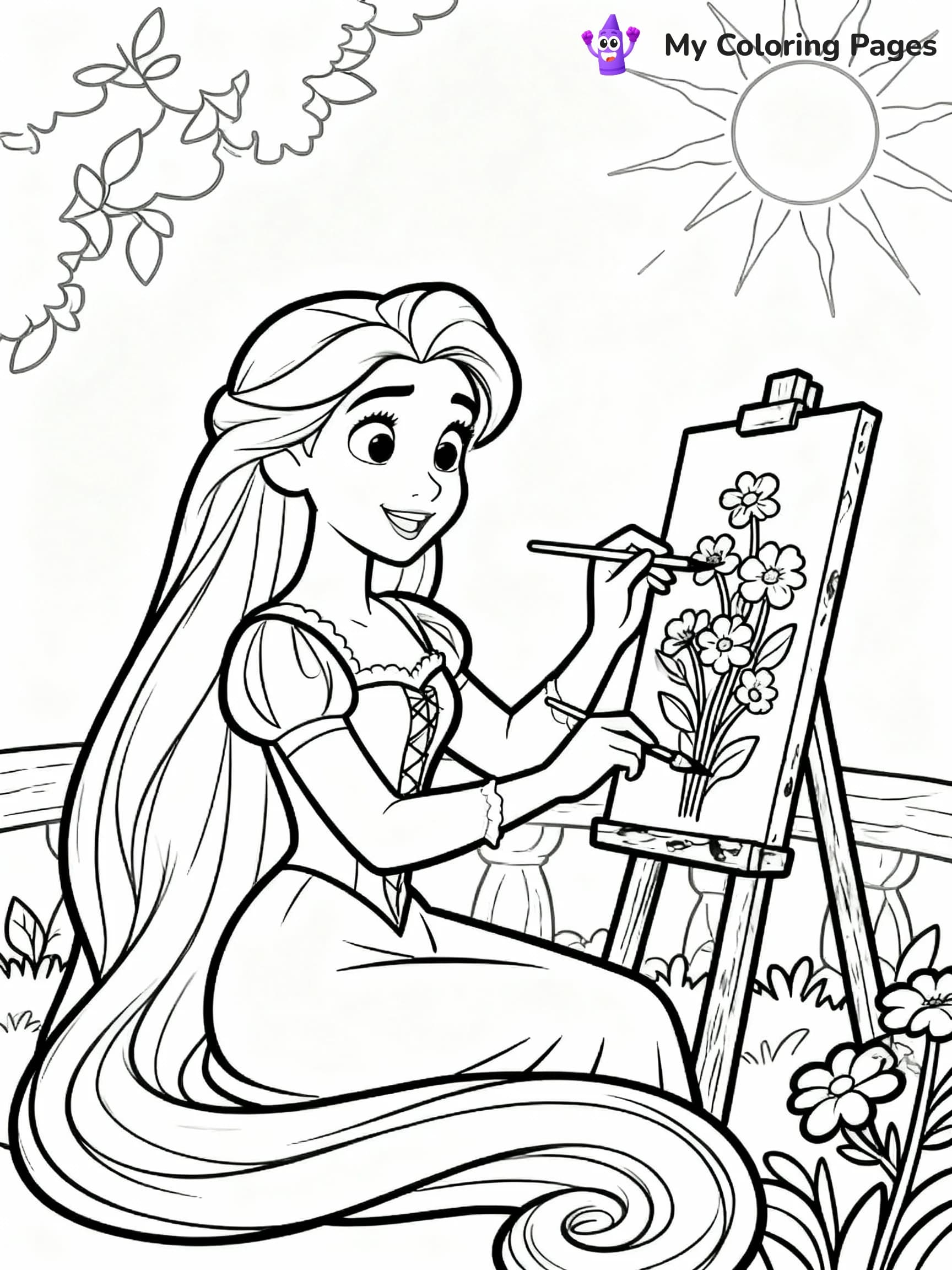 Rapunzel Coloring Pages - 9