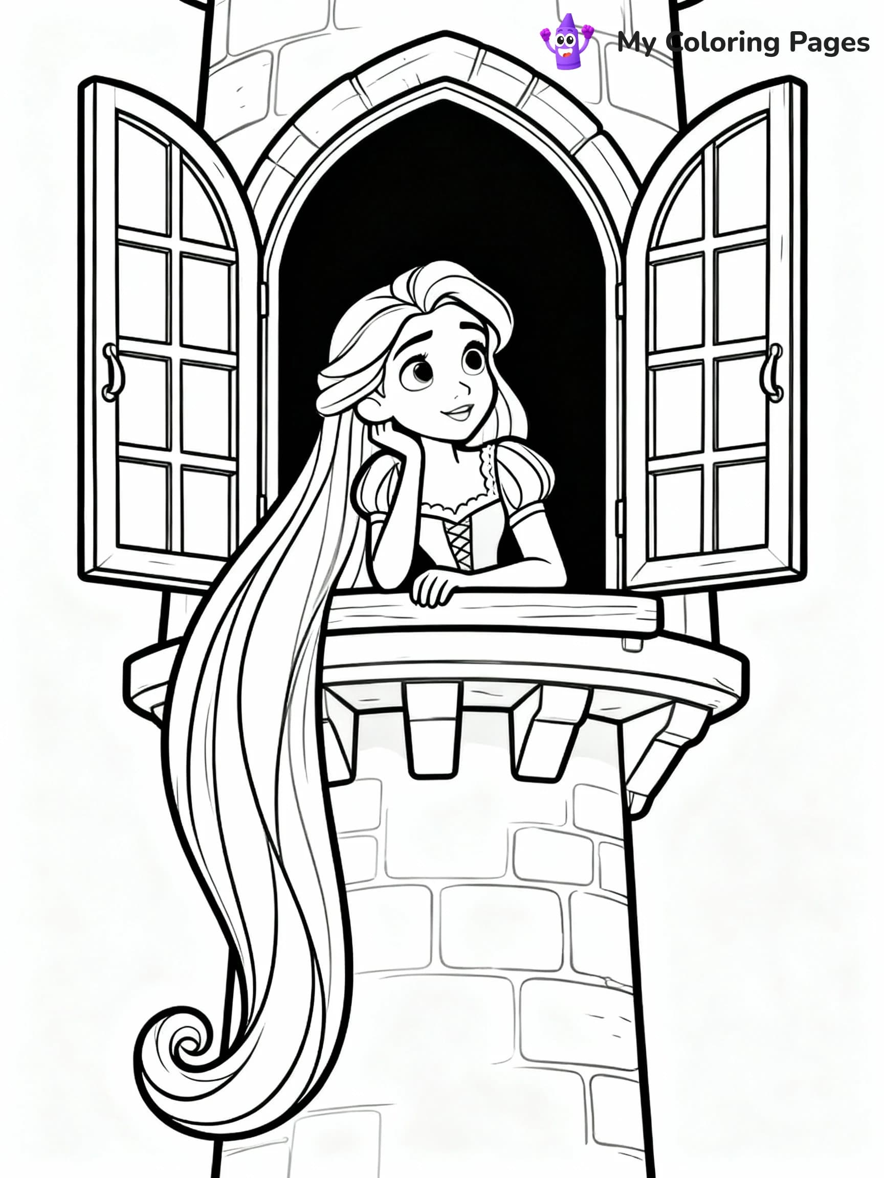 Rapunzel Coloring Pages - 8