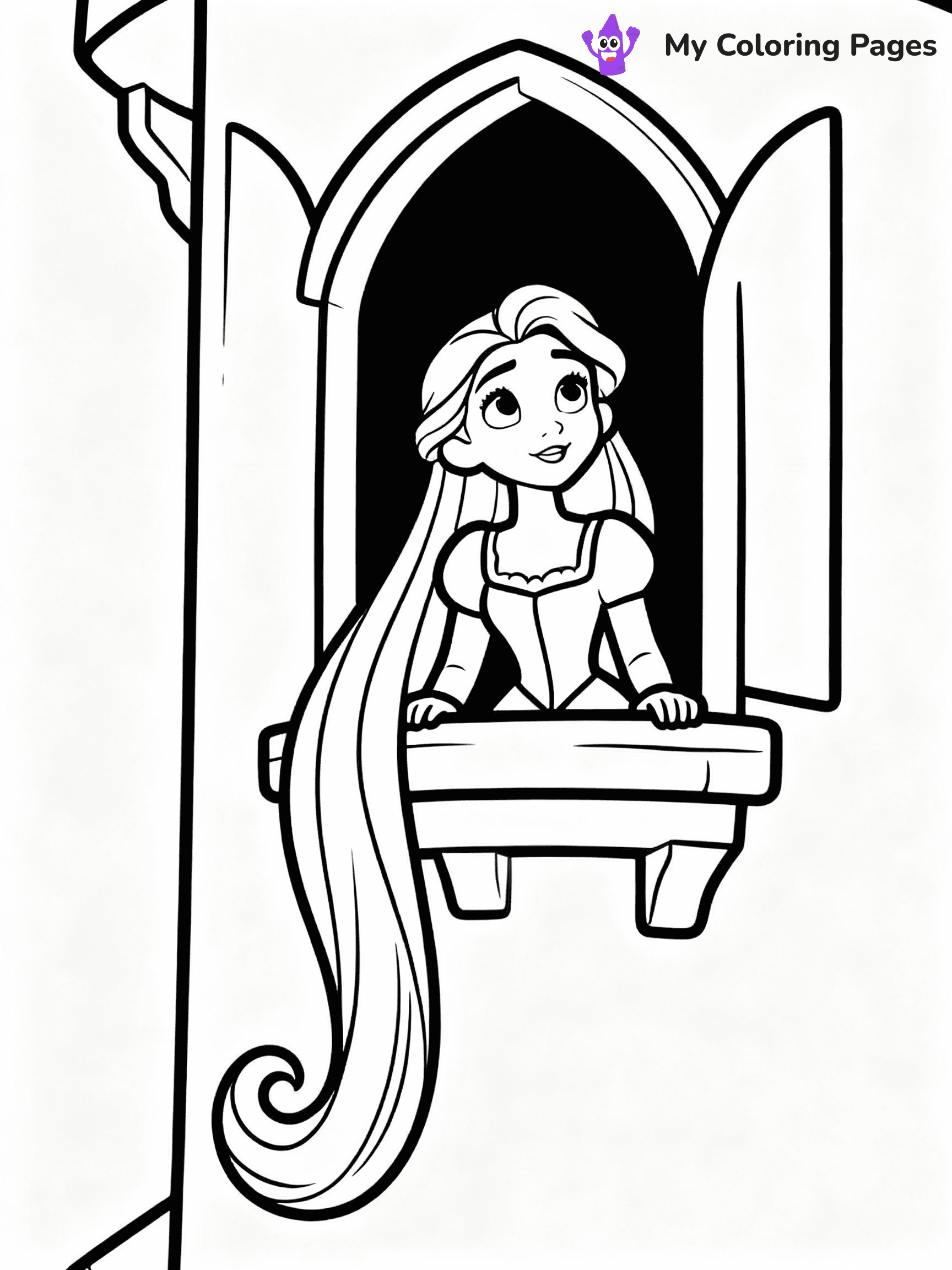 Rapunzel Coloring Pages - 6