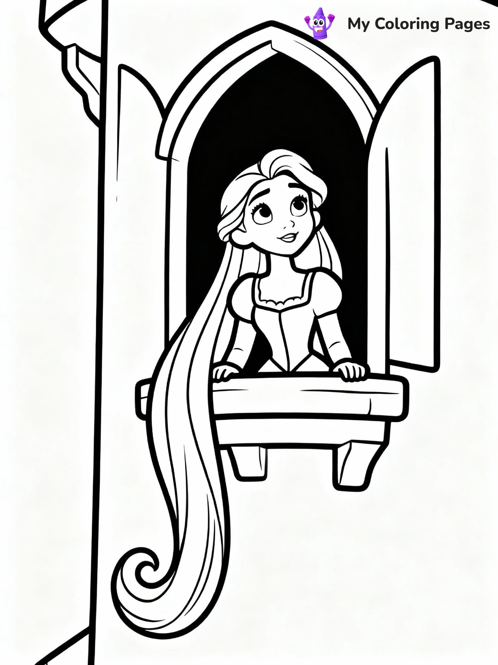 Rapunzel Coloring Pages - 6