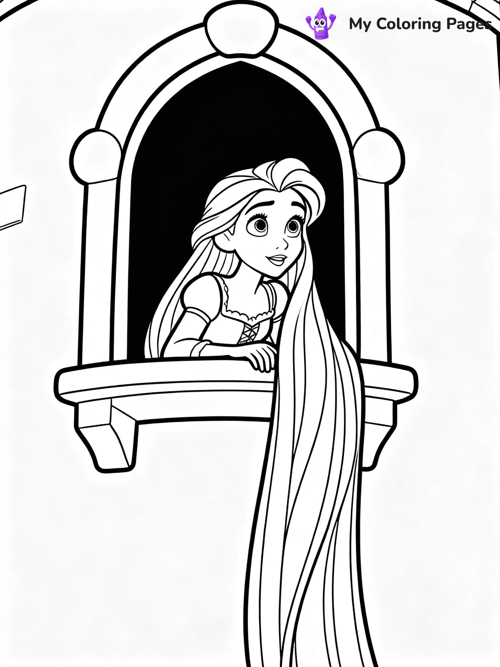 Rapunzel Coloring Pages - 2