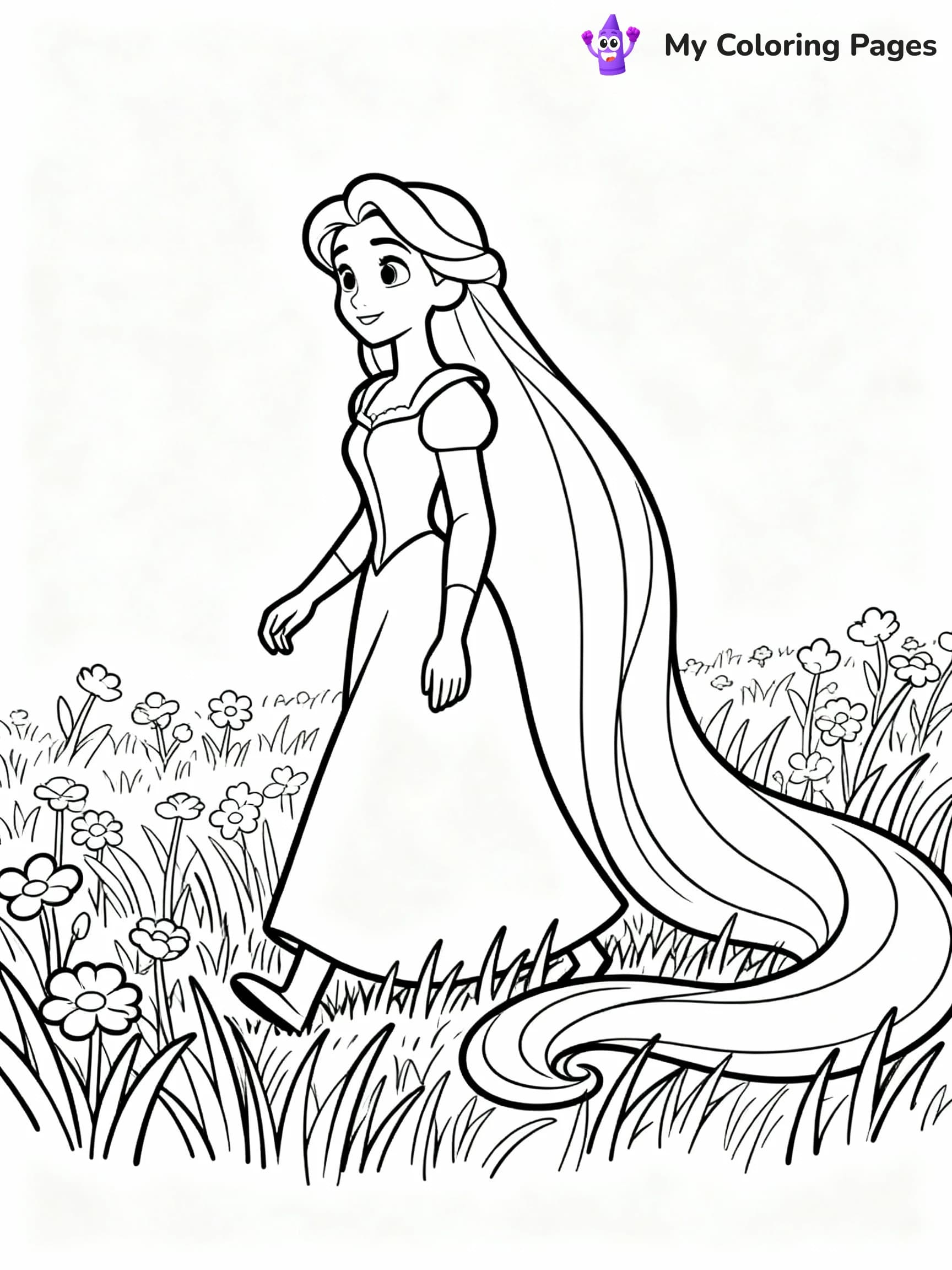 Rapunzel Coloring Pages - 1