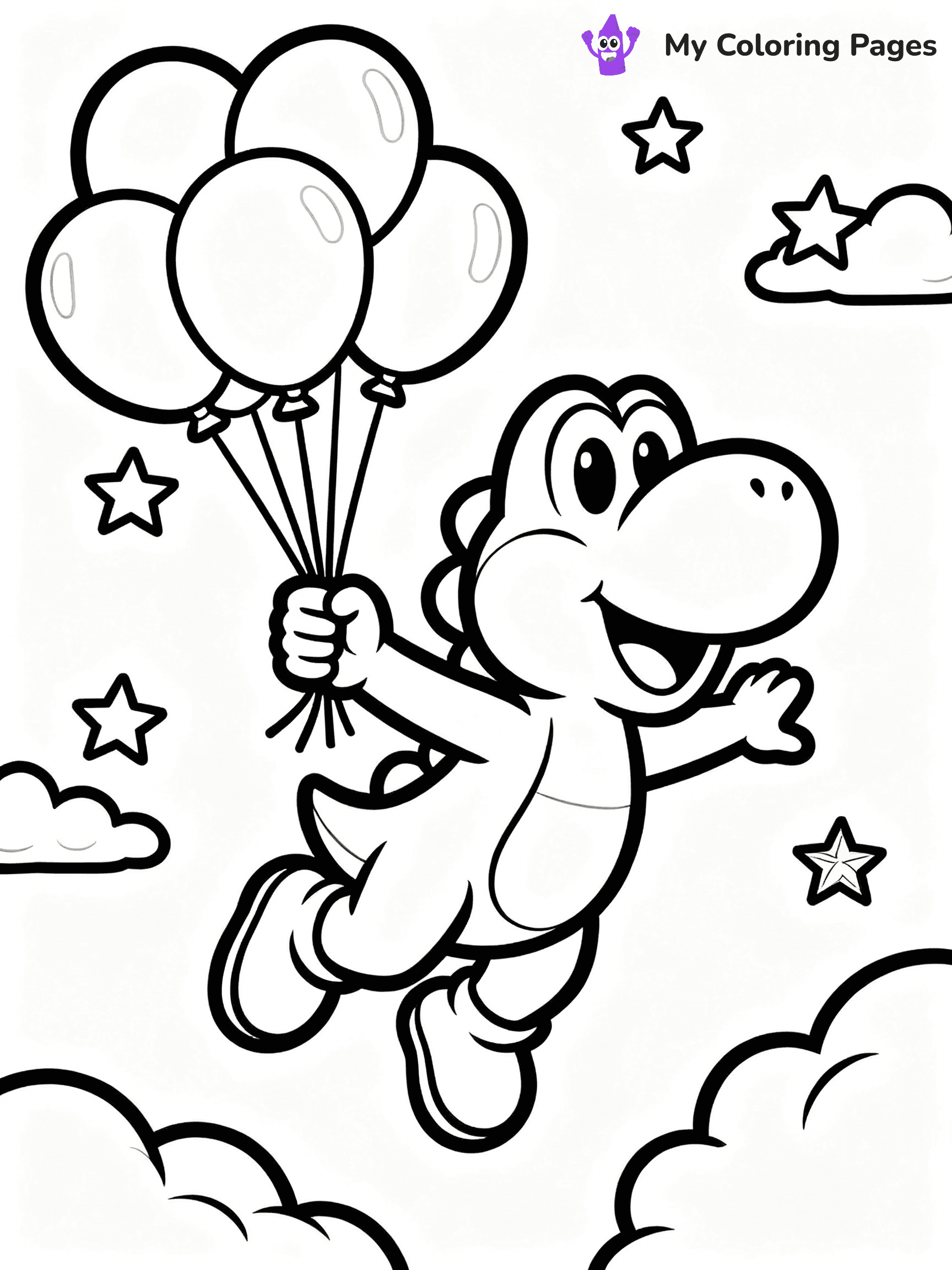 Yoshi Coloring Pages - 6