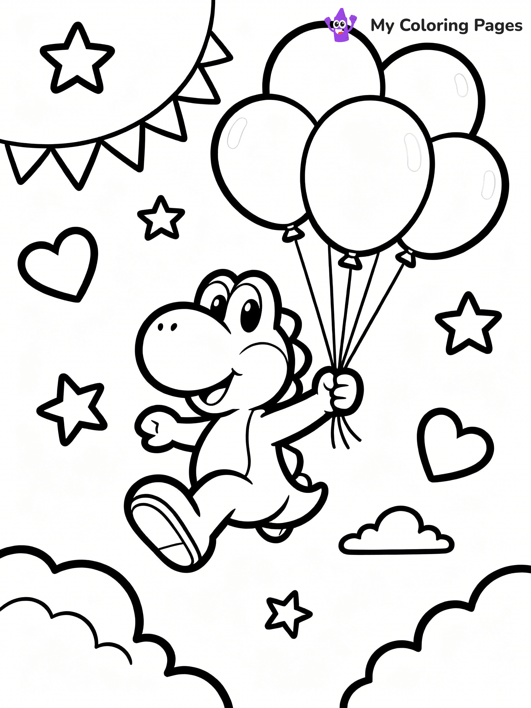 Yoshi Coloring Pages - 4
